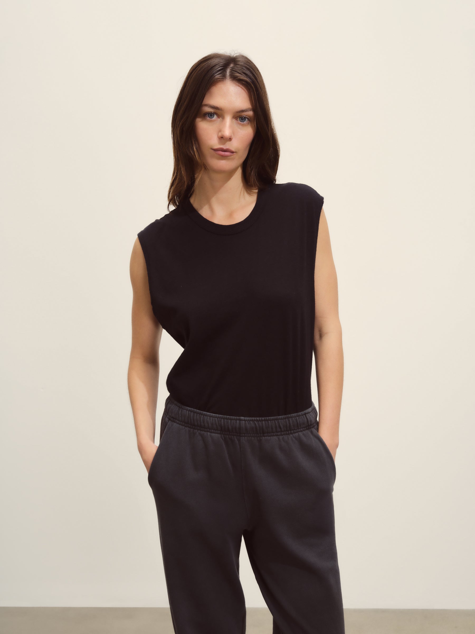 Black Slub Muscle Tank - Image 3