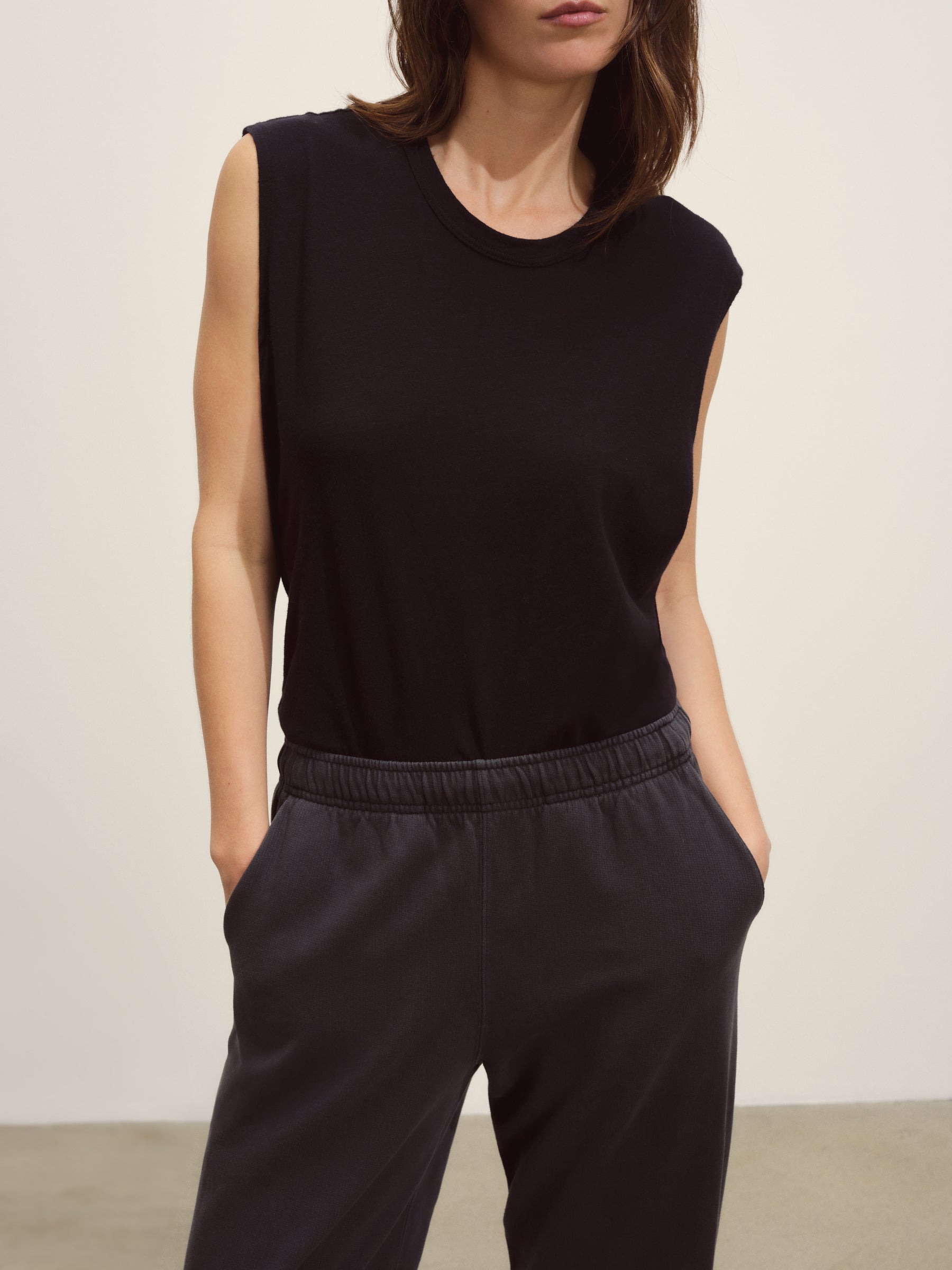 Black Slub Muscle Tank - Image 5