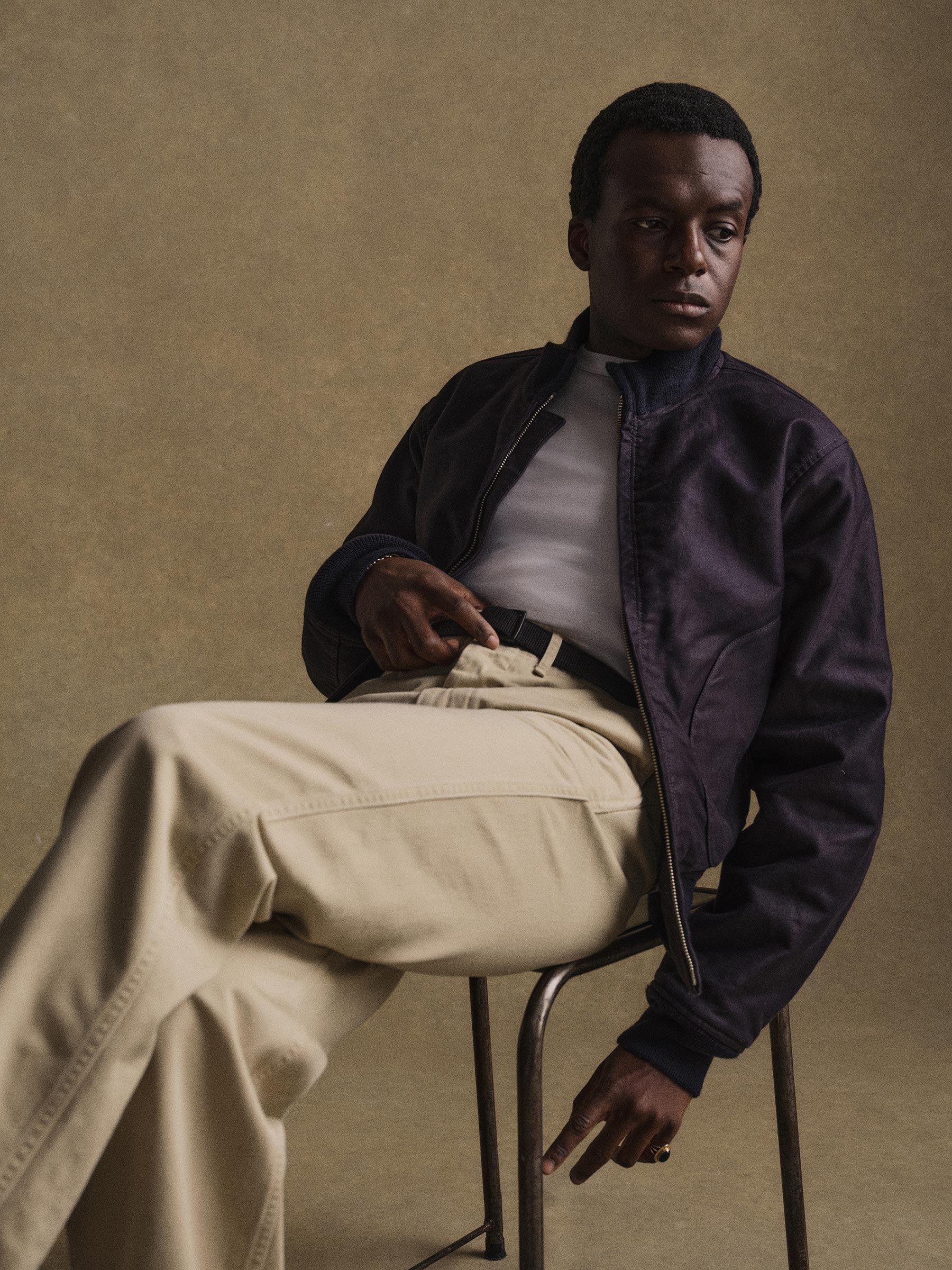 Alternative view of Navy Jungle Cloth Deck Bomber