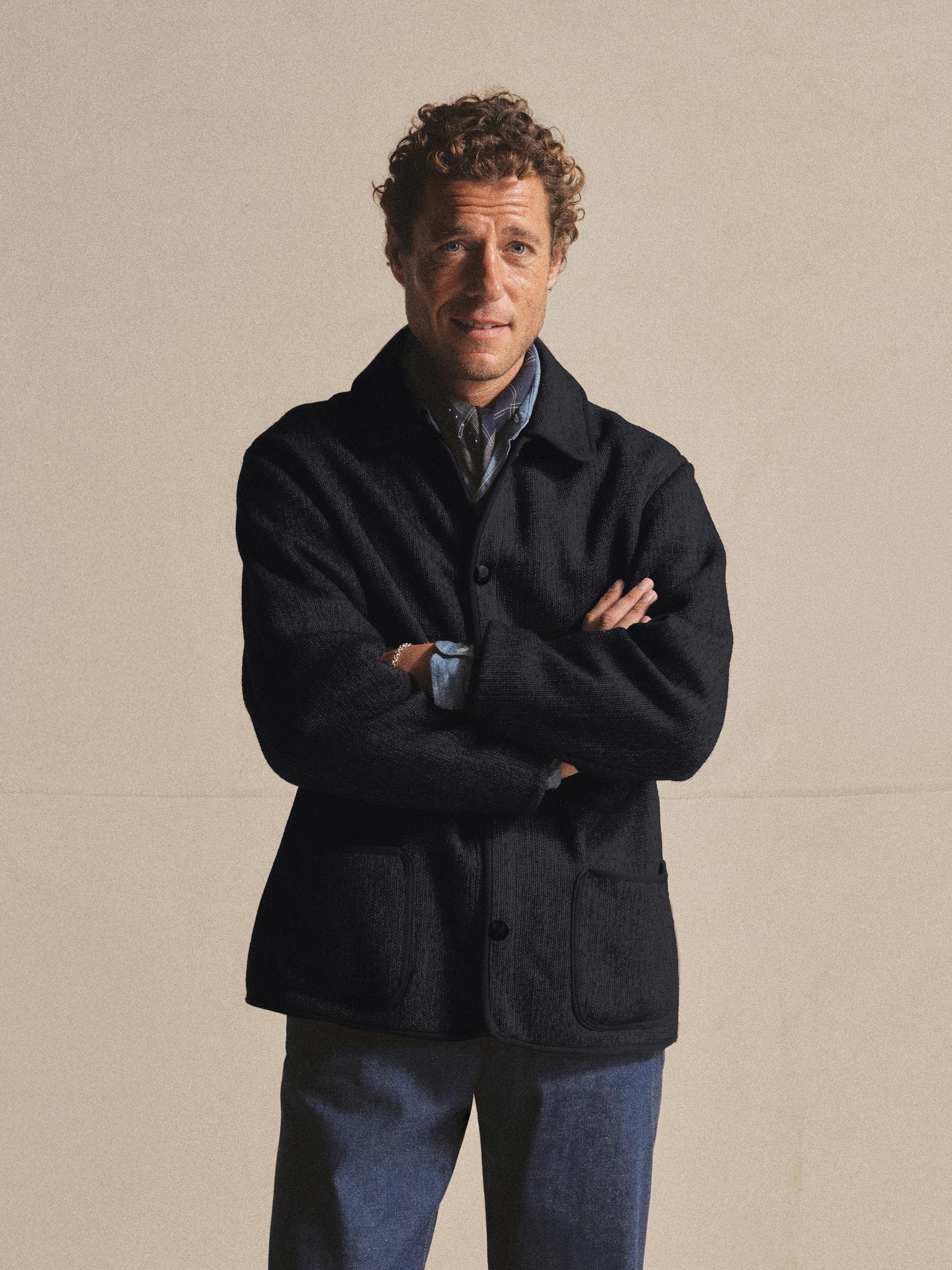 Alternative view of Dark Navy Anatomica Beach Cloth Jacket