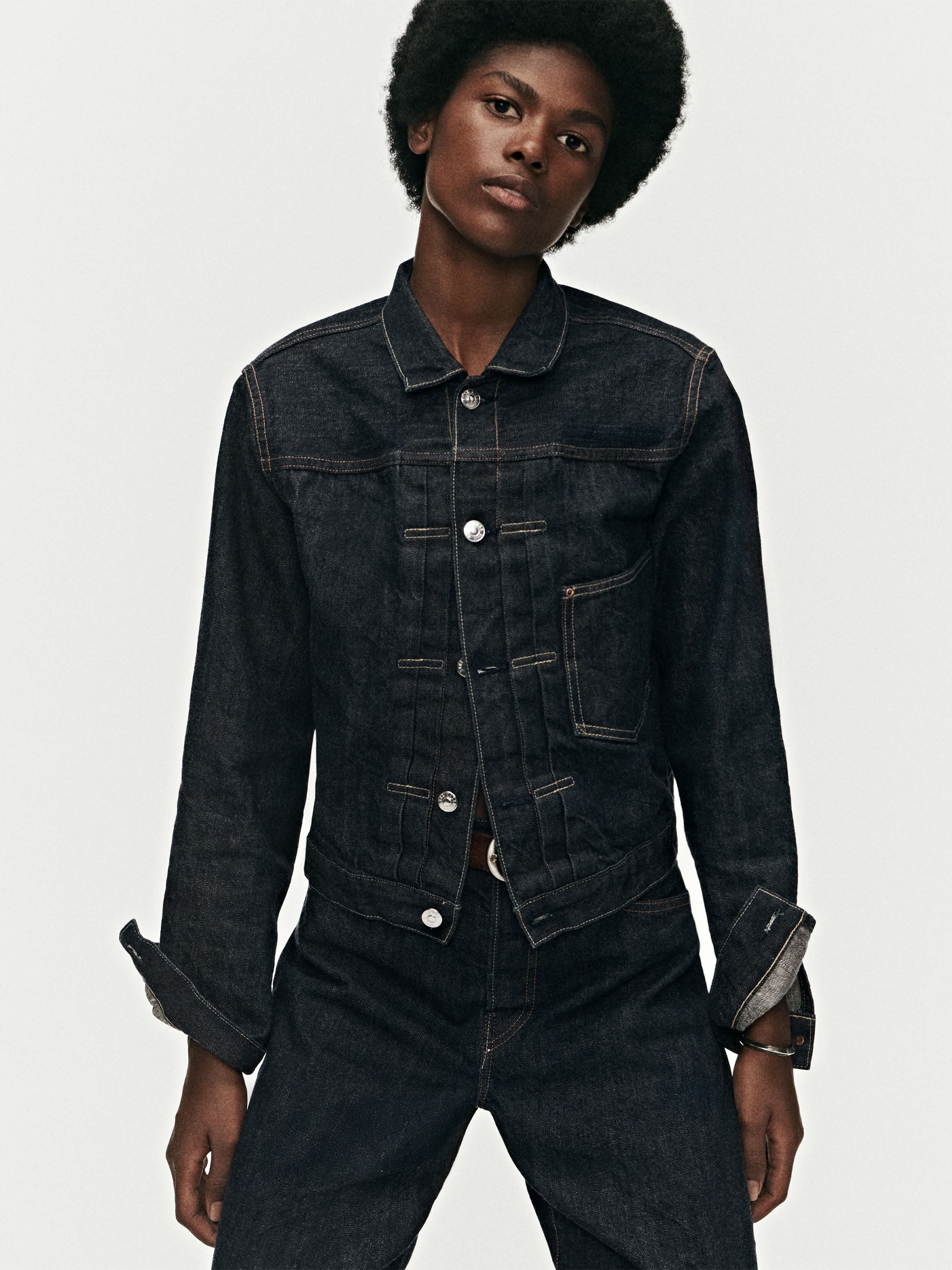 Alternative view of D043 Japanese Loomstate Selvedge Type 1 Jacket