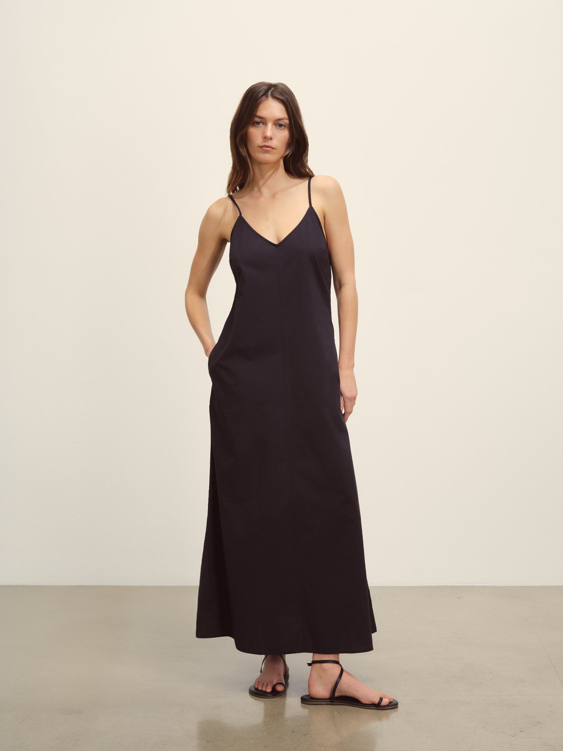 Alternative view of Black Mainstay Cotton Slip Dress