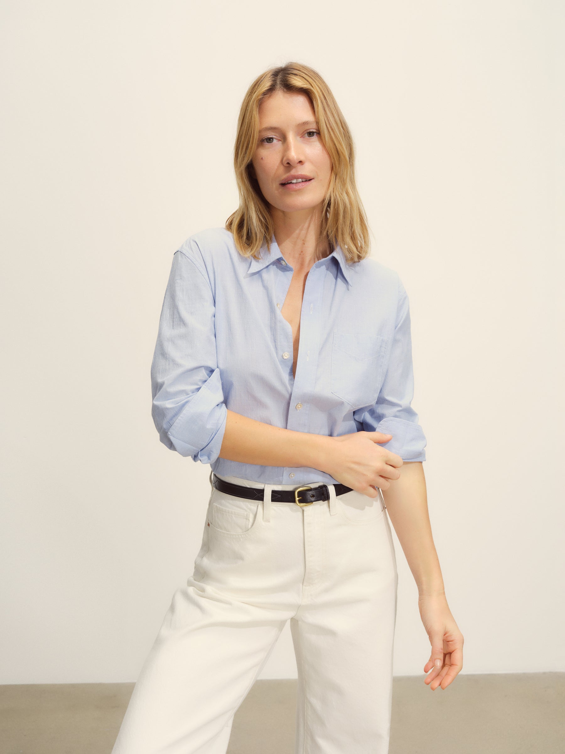 Alternative view of French Blue Eoe Mainstay Cotton Shirt