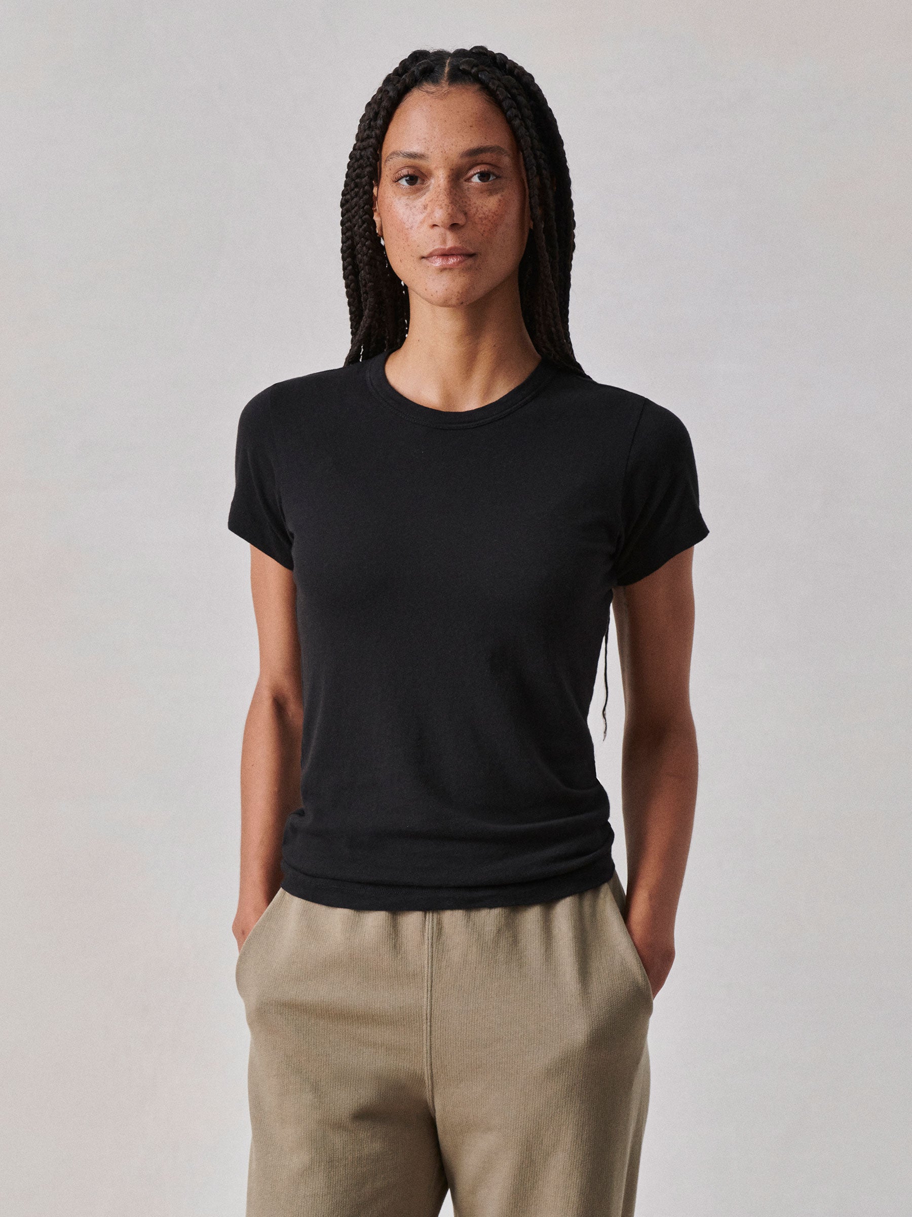 Alternative view of Black Cloud Jersey Slim Crew