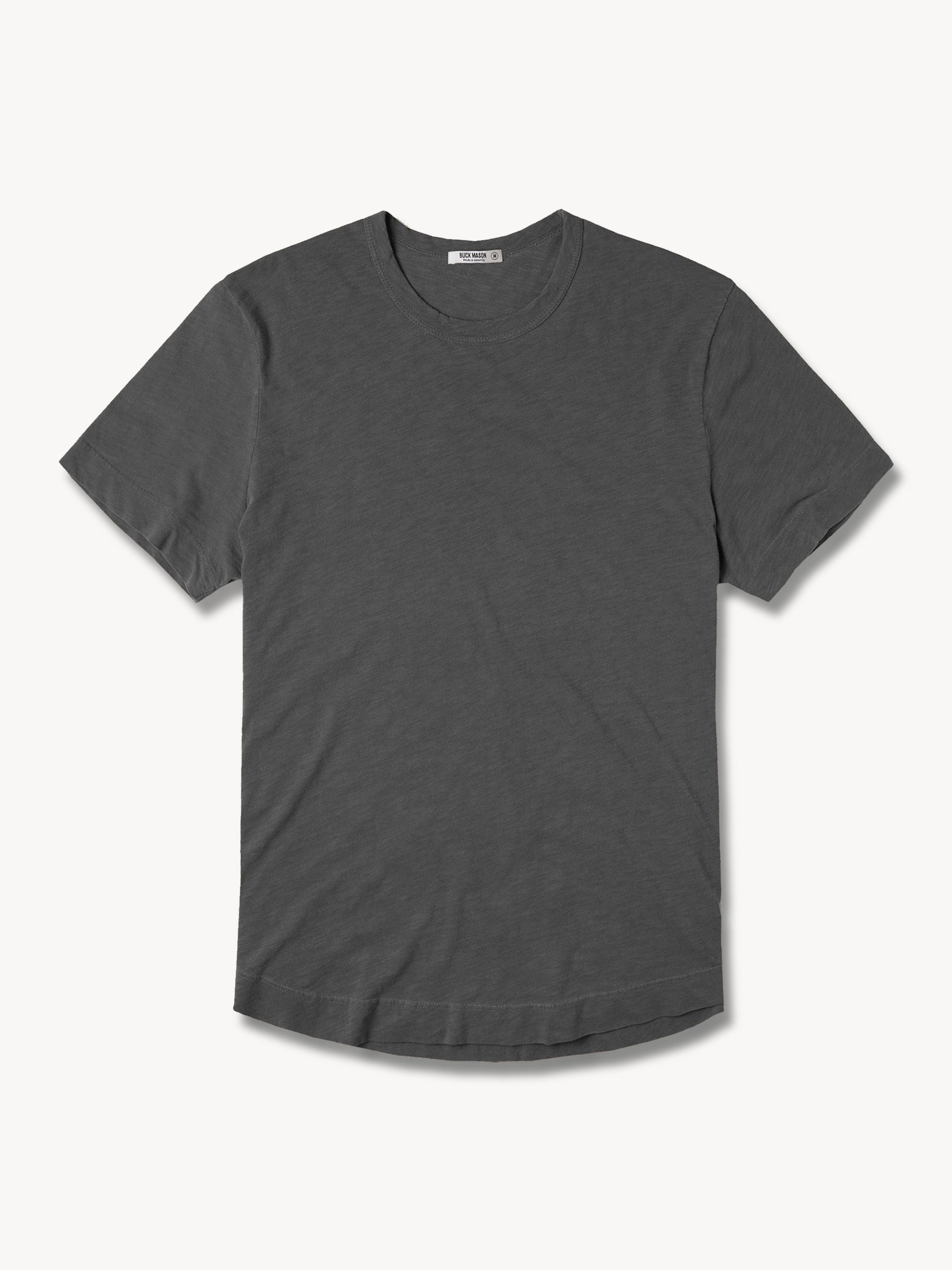Coal Venice Wash Slub Curved Hem Tee