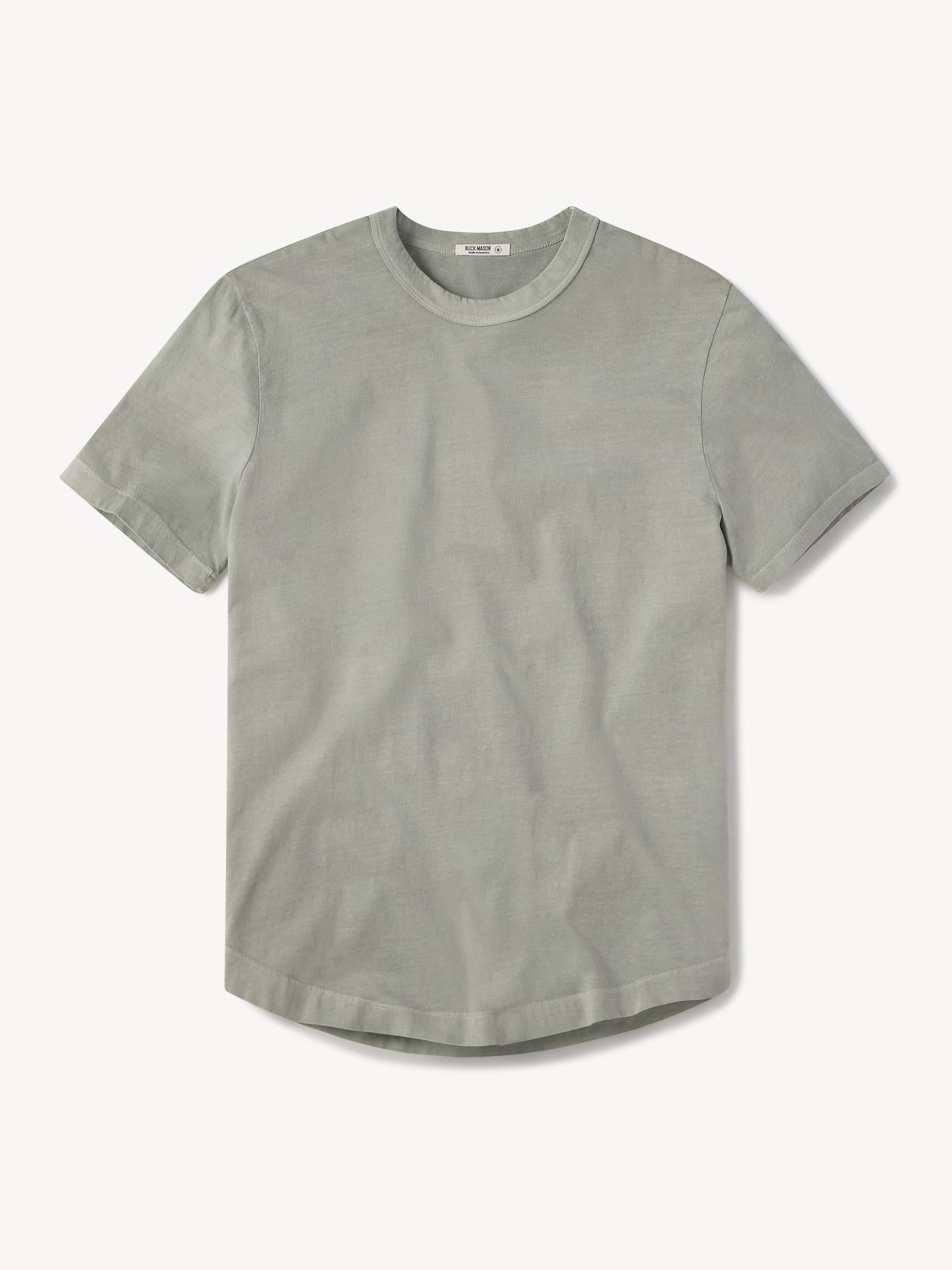 Concrete Grey Venice Wash Pima Curved Hem Tee