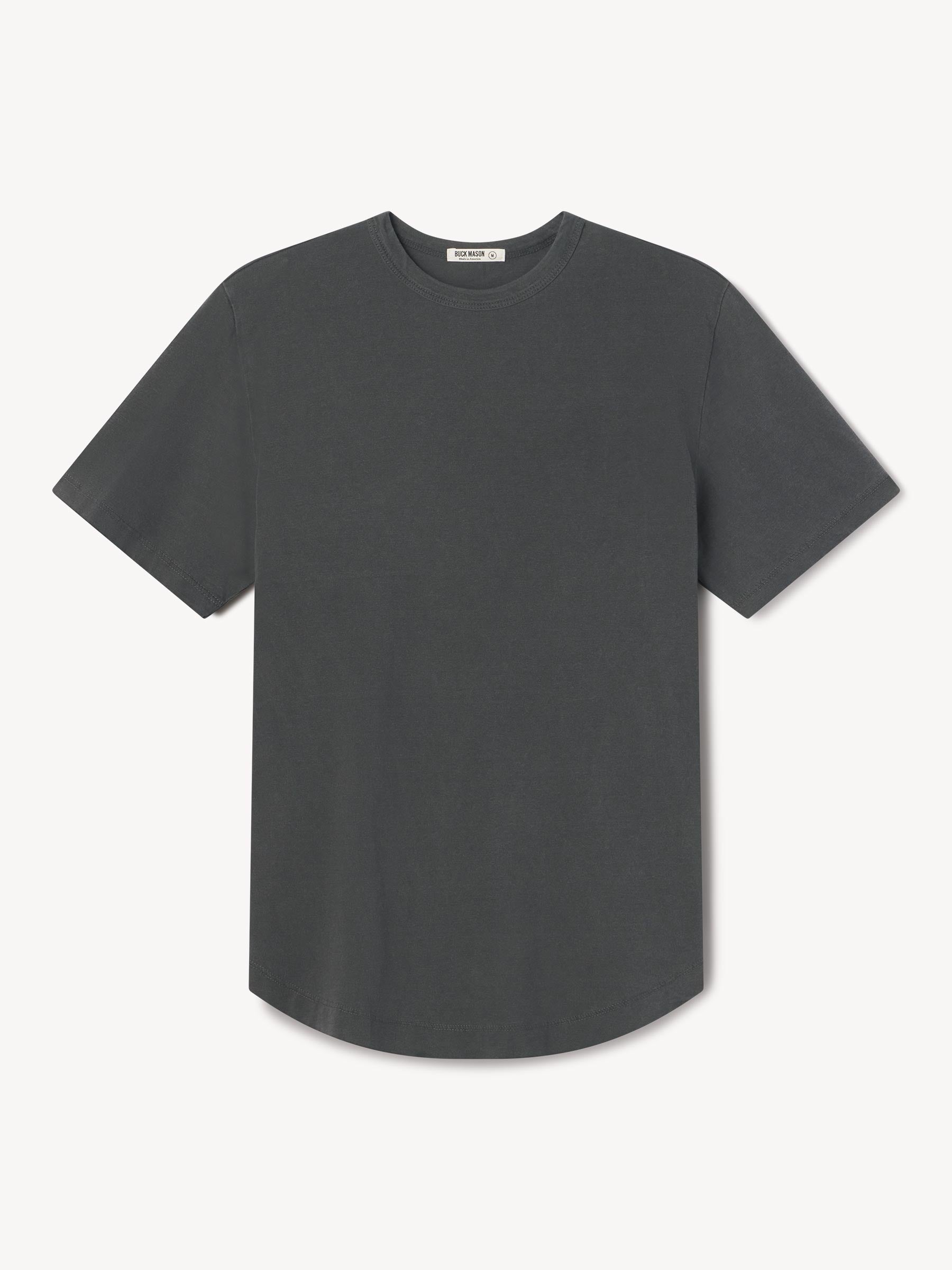 Coal Venice Wash Pima Curved Hem Tee