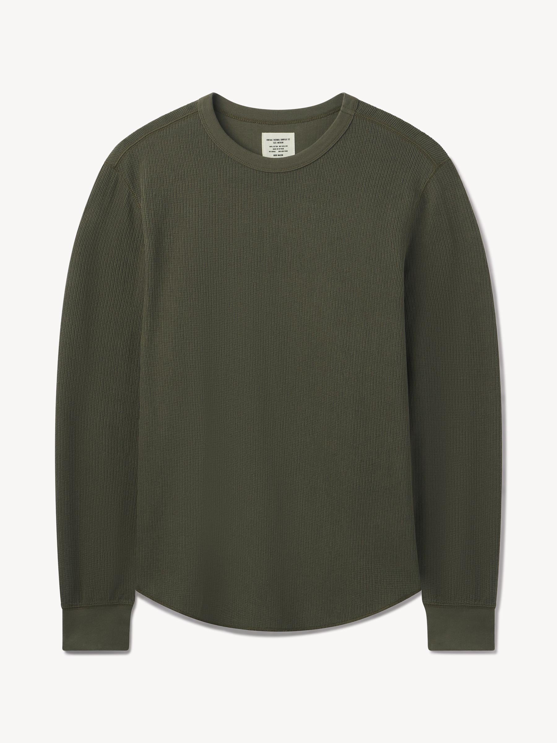 Dark Olive Vintage Thermal Surplus Tee