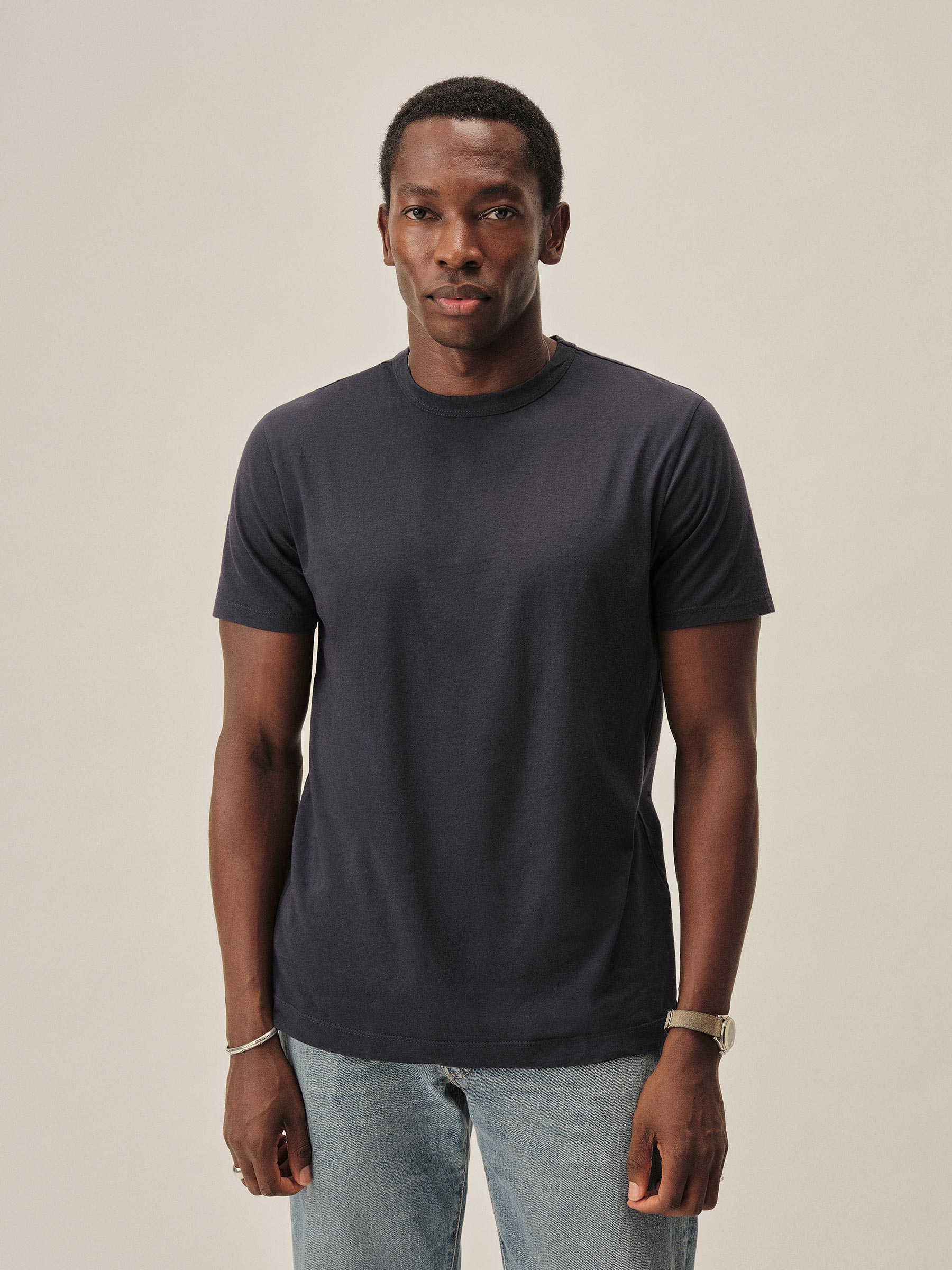 Alternative view of Dress Navy Pima Classic Tee
