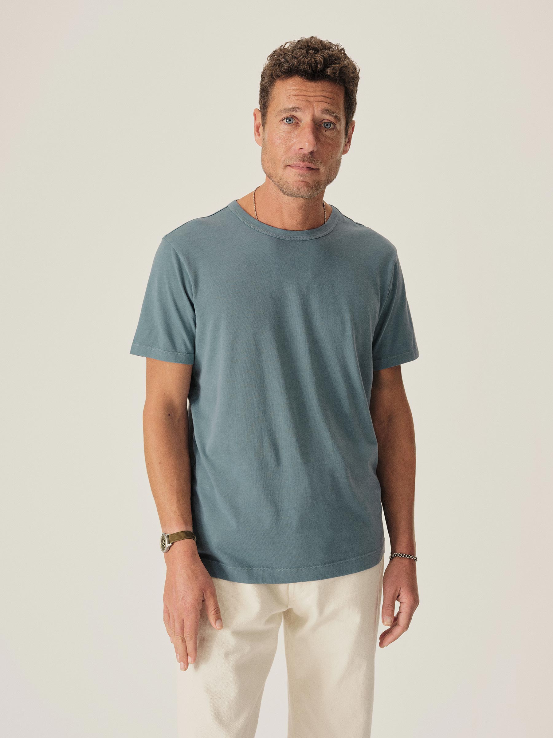 Alternative view of Slate Blue Venice Wash Pima Classic Tee