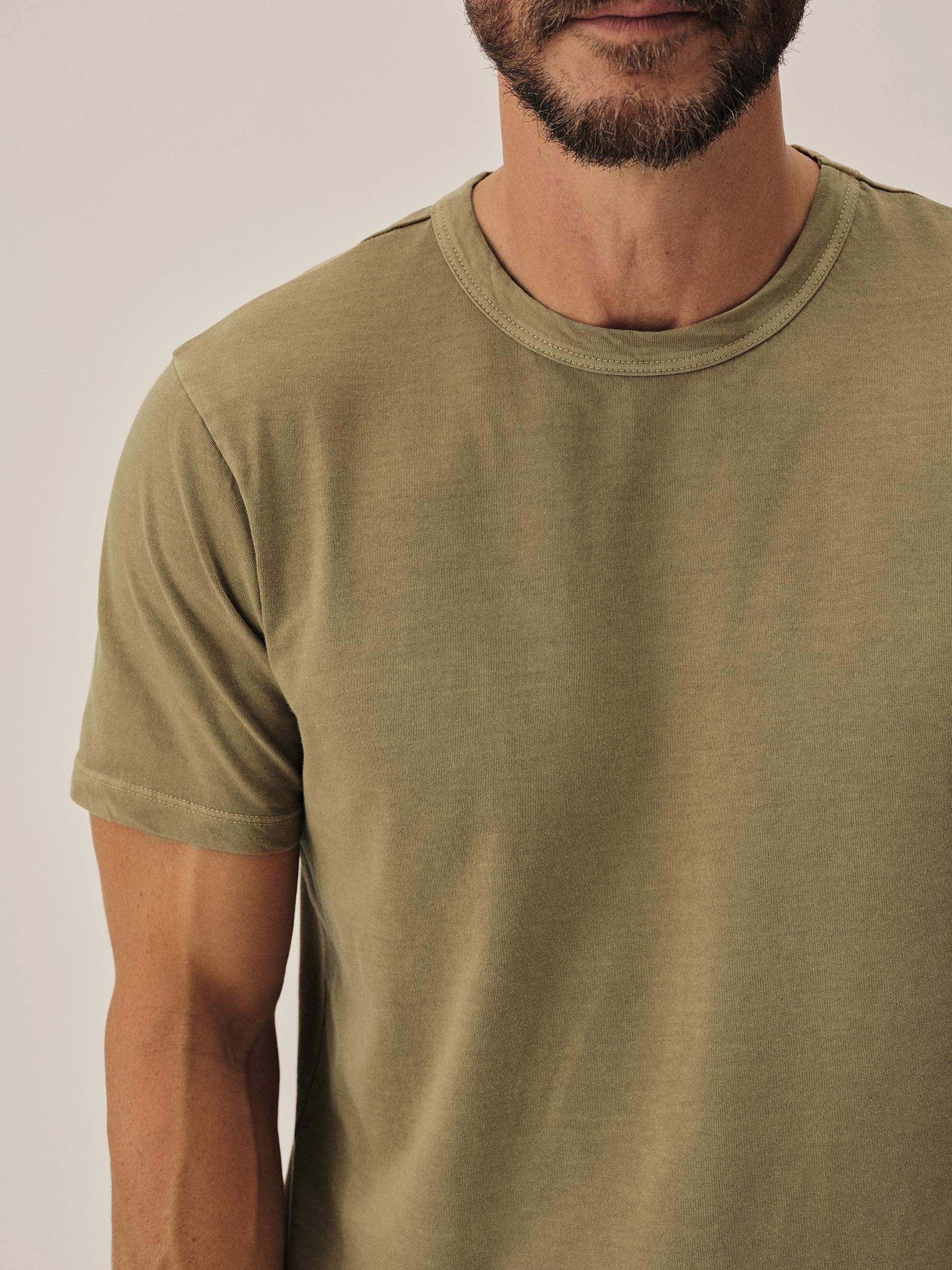 Alternative view of Washed Sandalwood Pima Classic Tee