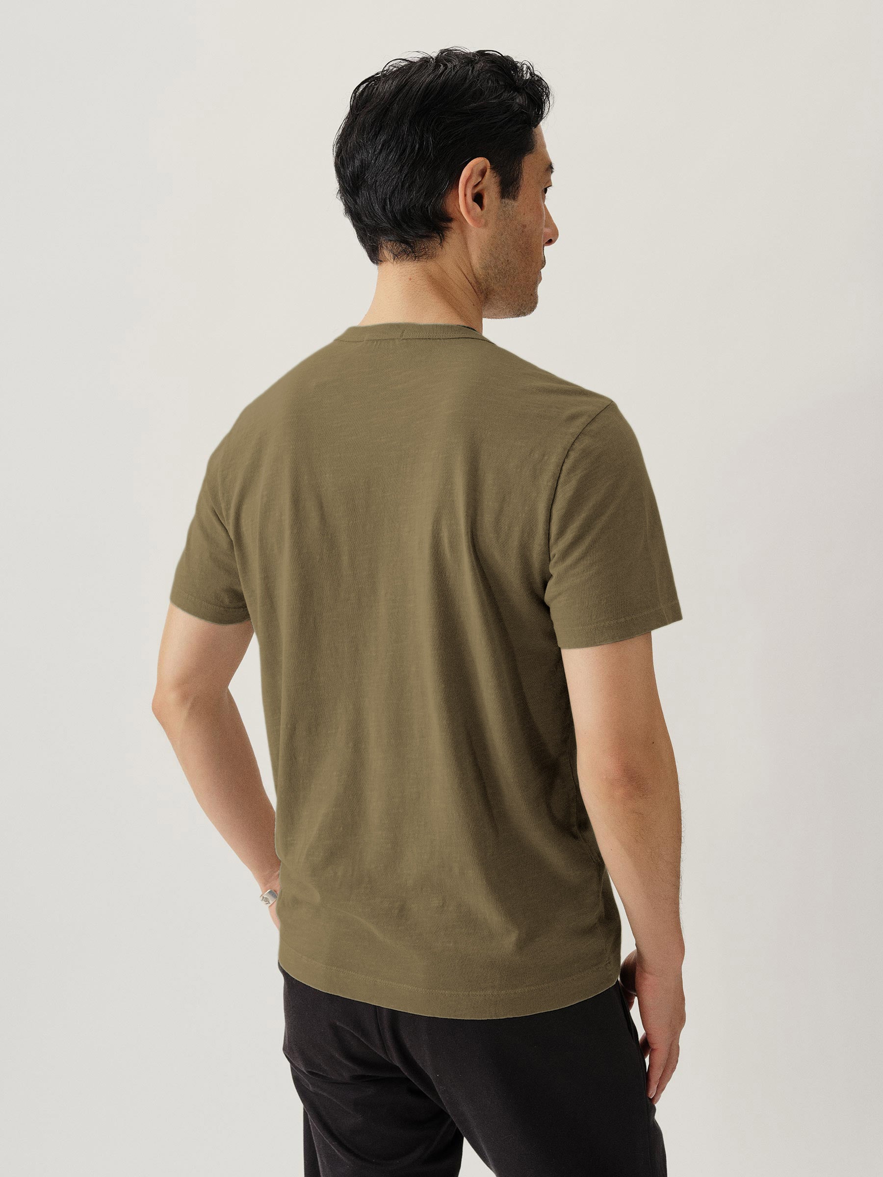 Alternative view of Dusty Olive Venice Wash Slub Classic Tee