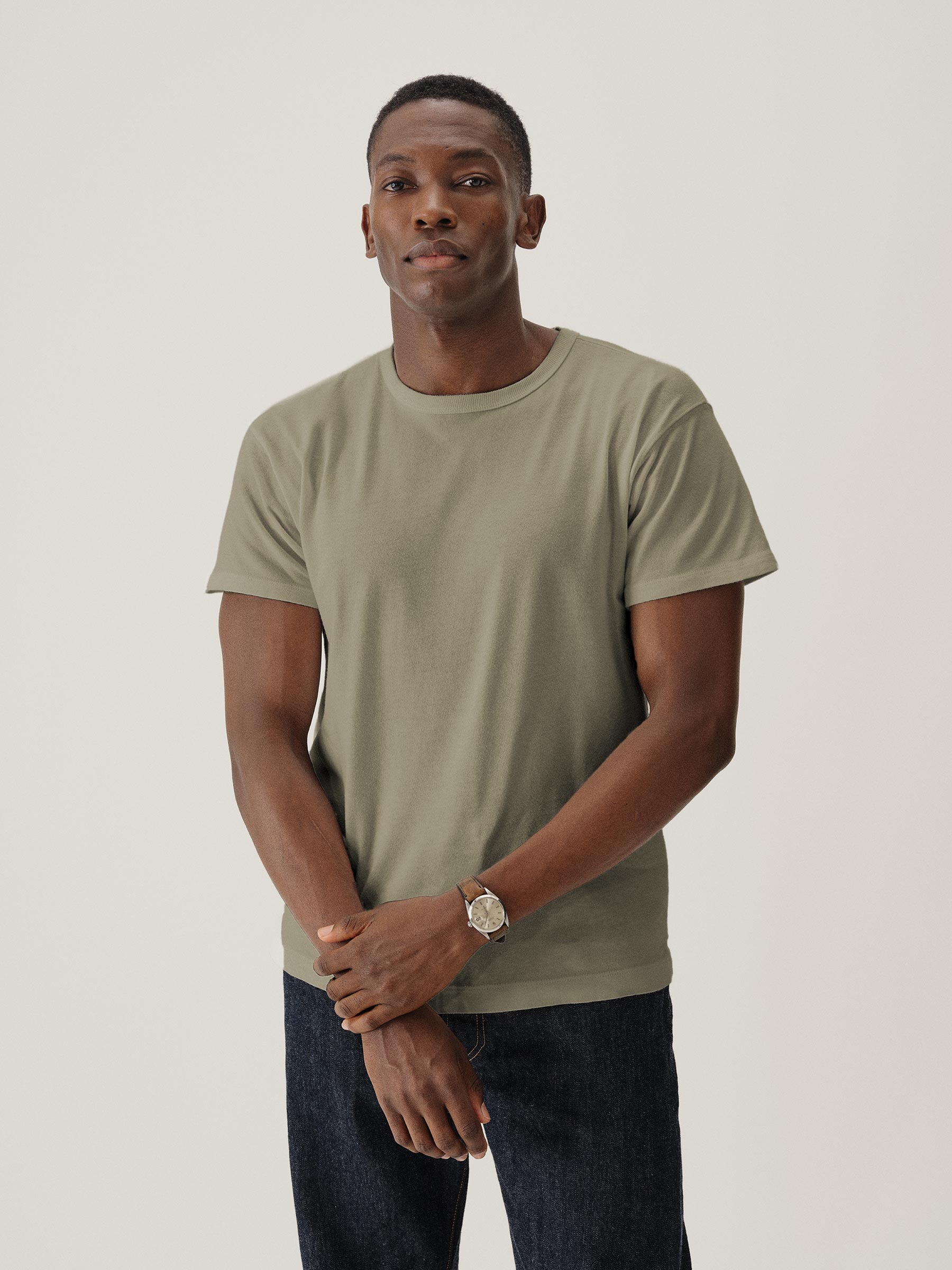 Alternative view of Lichen Stone Toughknit Classic Tee