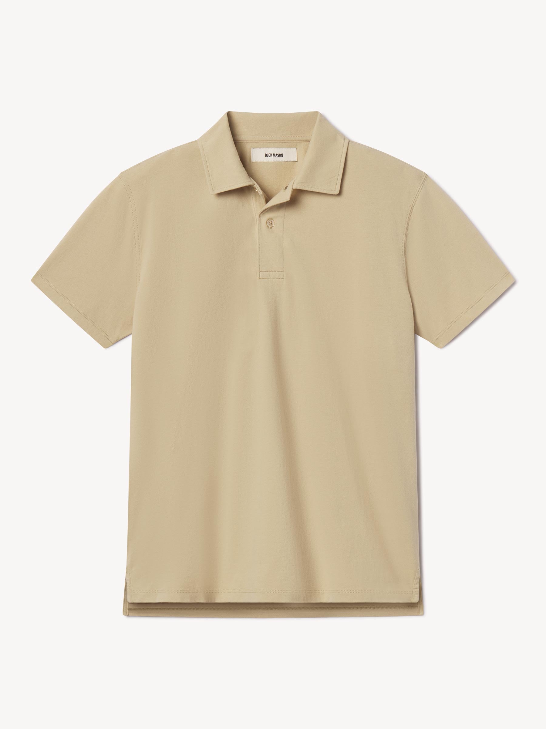 Moss Grey Venice Wash Sueded Cotton Polo