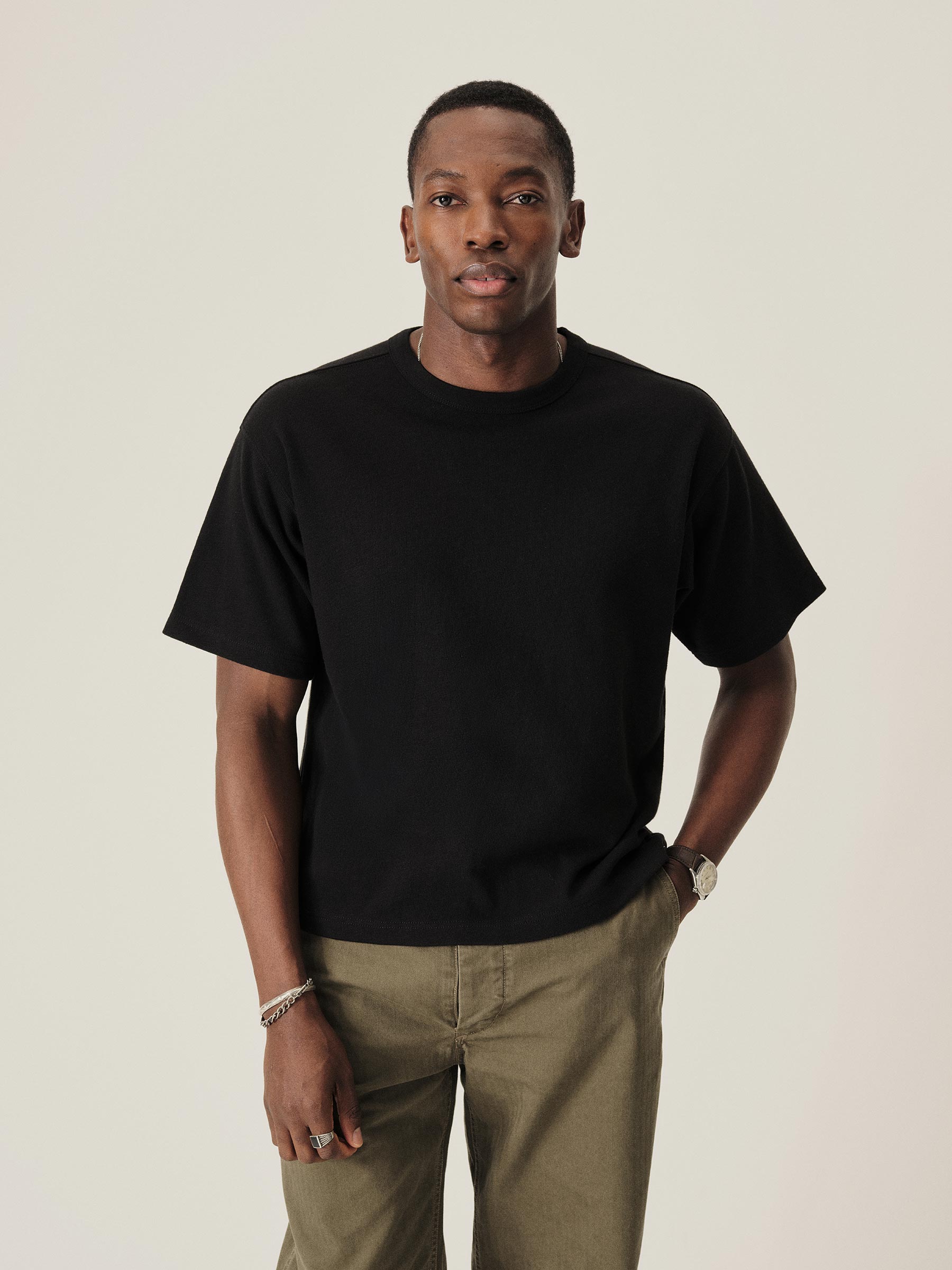 Alternative view of Black Field-Spec 90S Boxy Heavy Tee