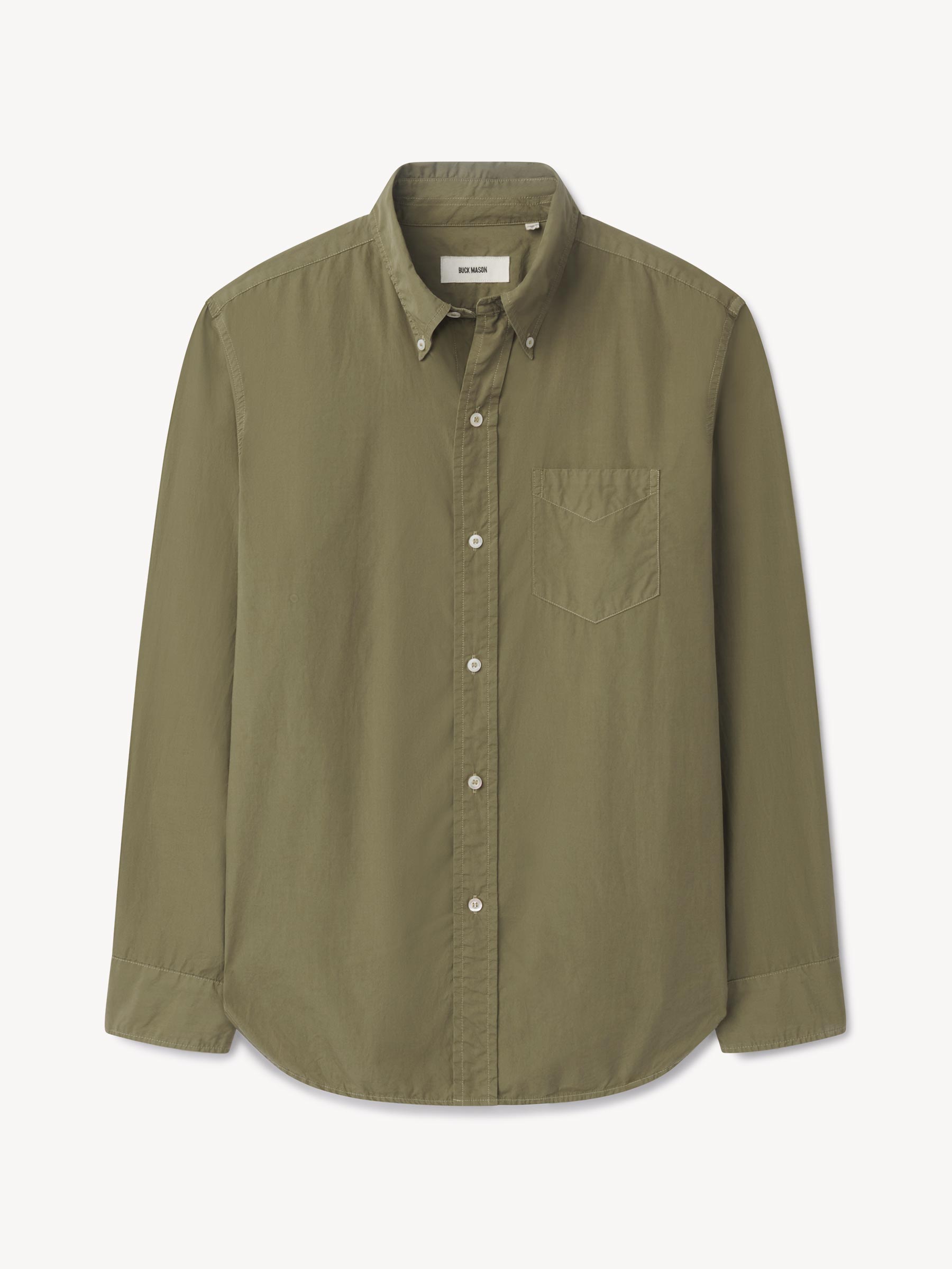 Olive Skyline Poplin One Pocket BD Shirt