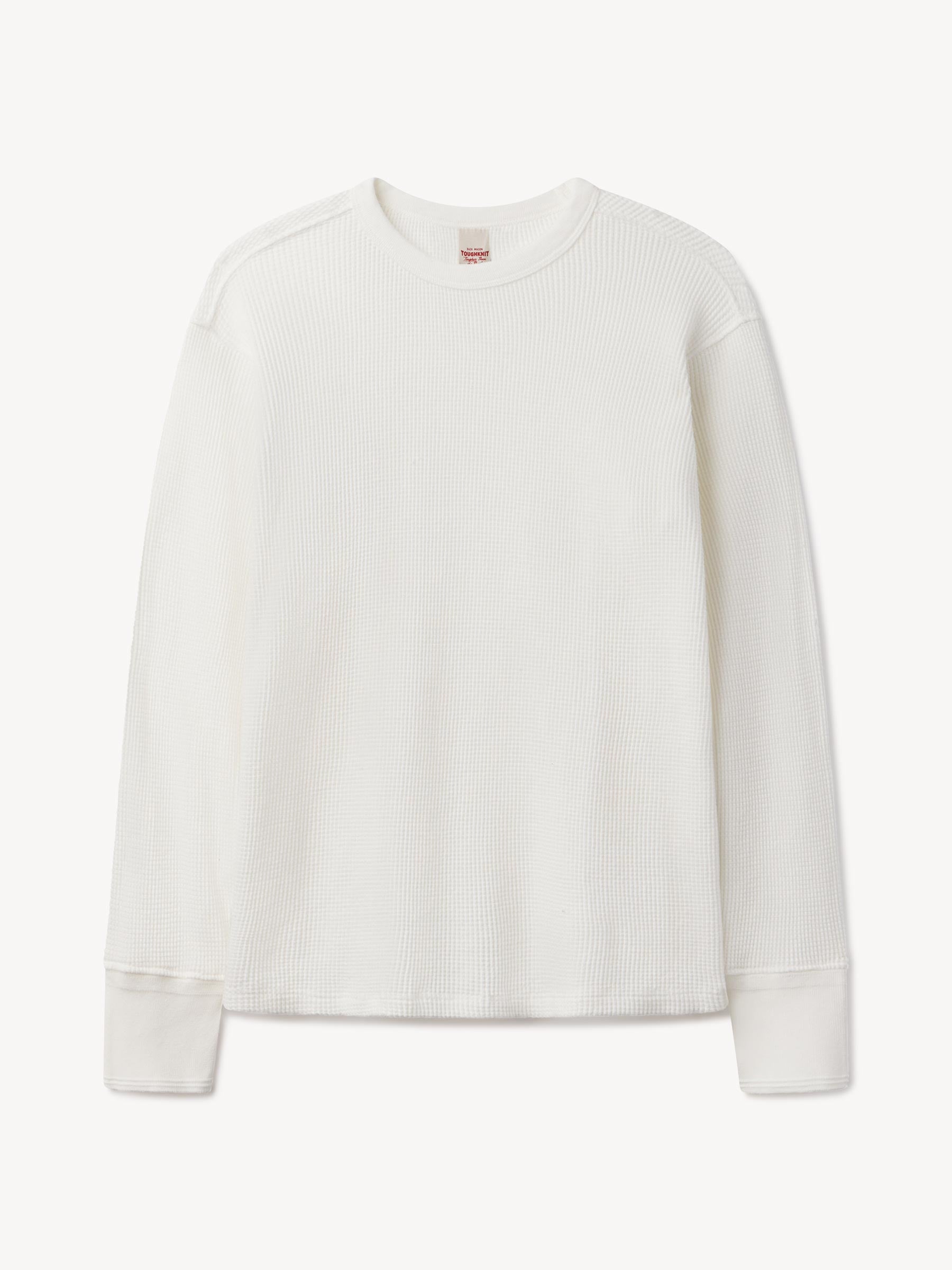 White Toughknit Thermal L/S Crew