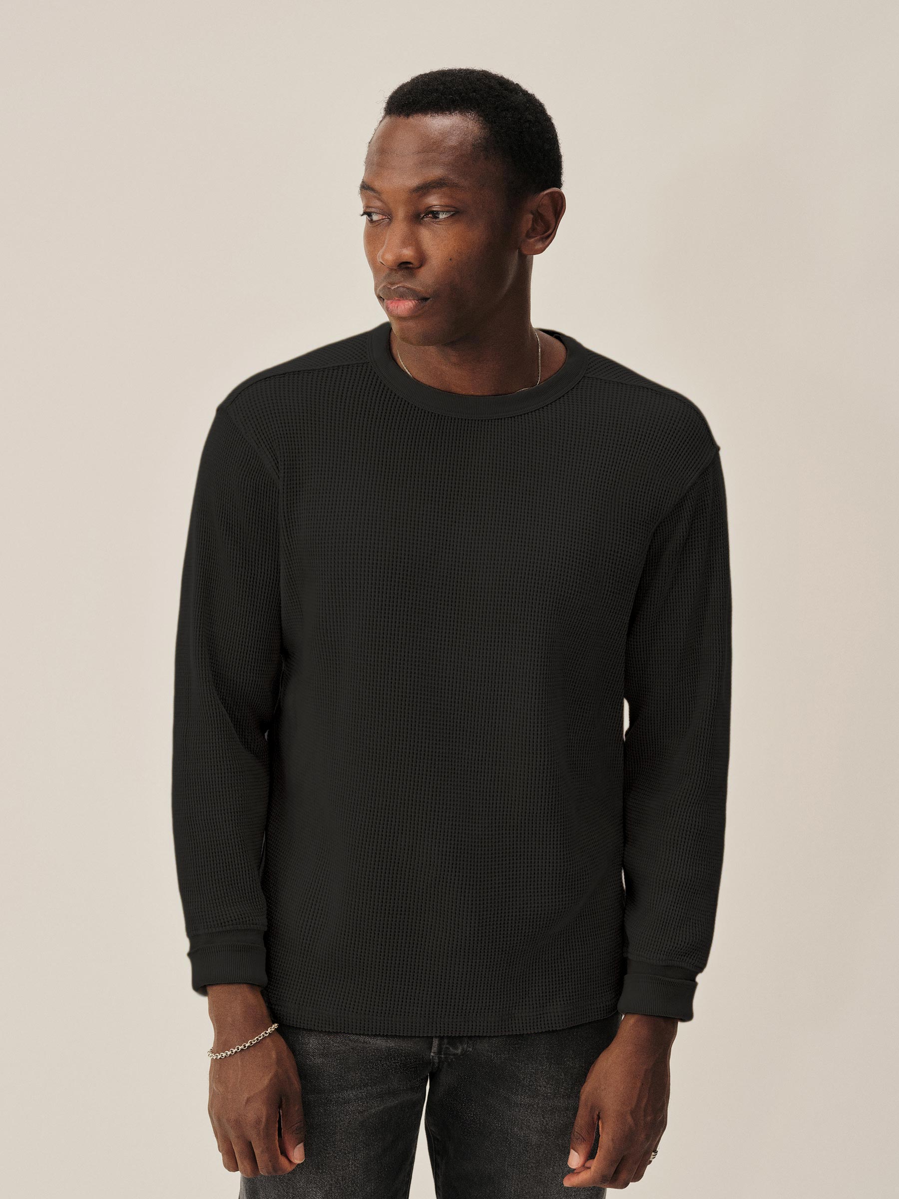 Alternative view of Vintage Black Toughknit Thermal L/S Crew