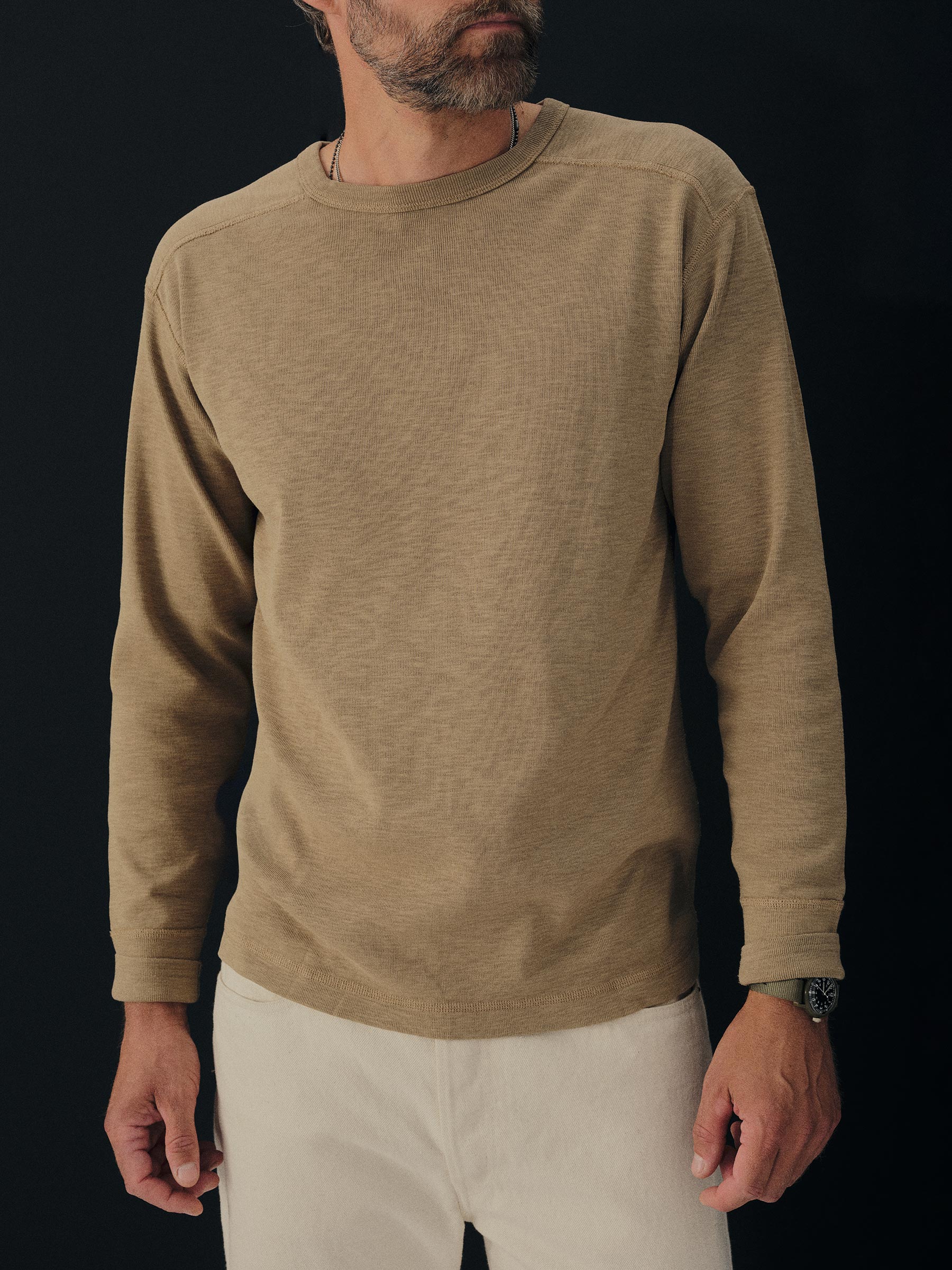 Alternative view of Chicory Sidewinder Rib L/S Crew