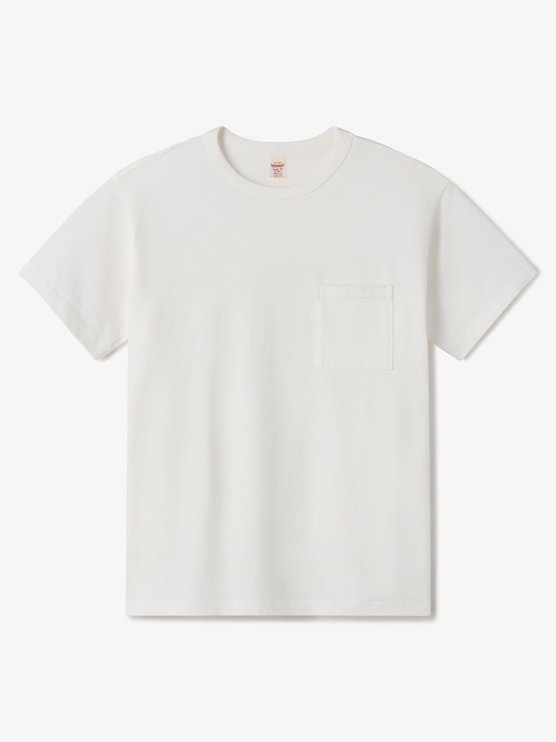 White Toughknit Pocket Tee