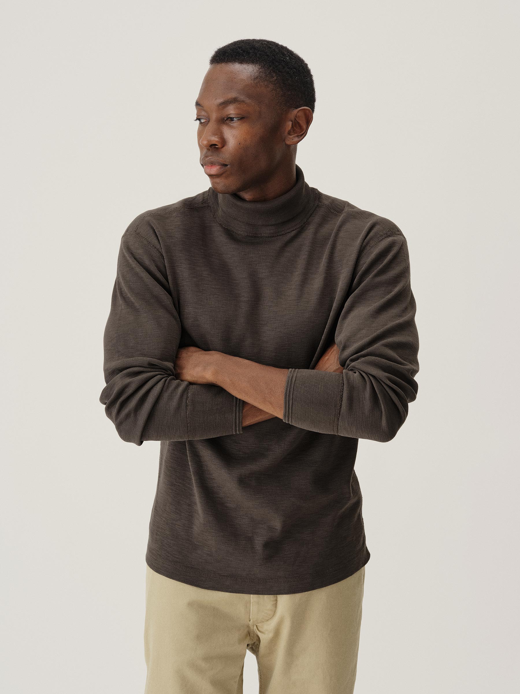 Alternative view of Basalt Sidewinder Rib Turtleneck