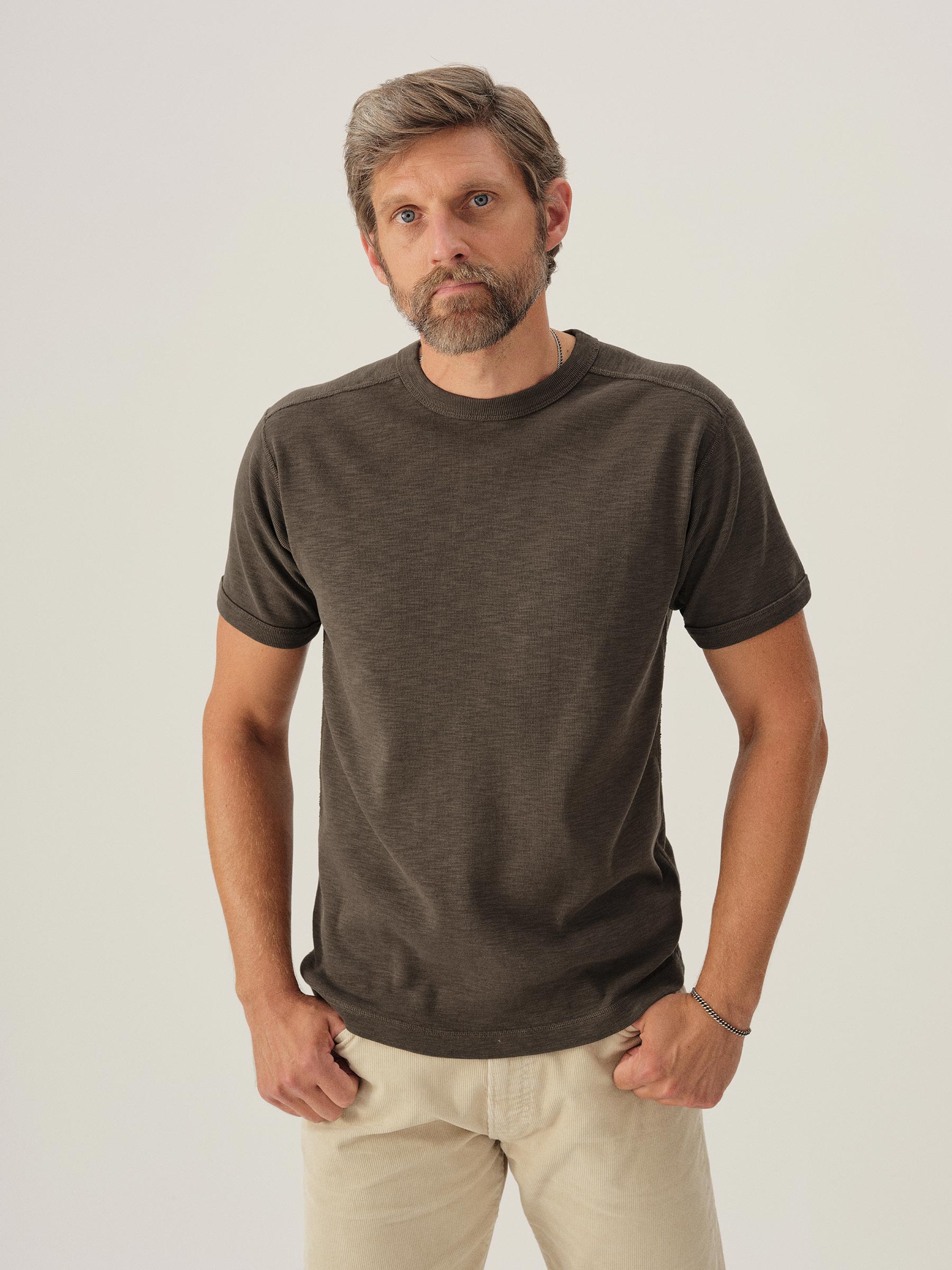 Alternative view of Basalt Sidewinder Rib Ringer Tee