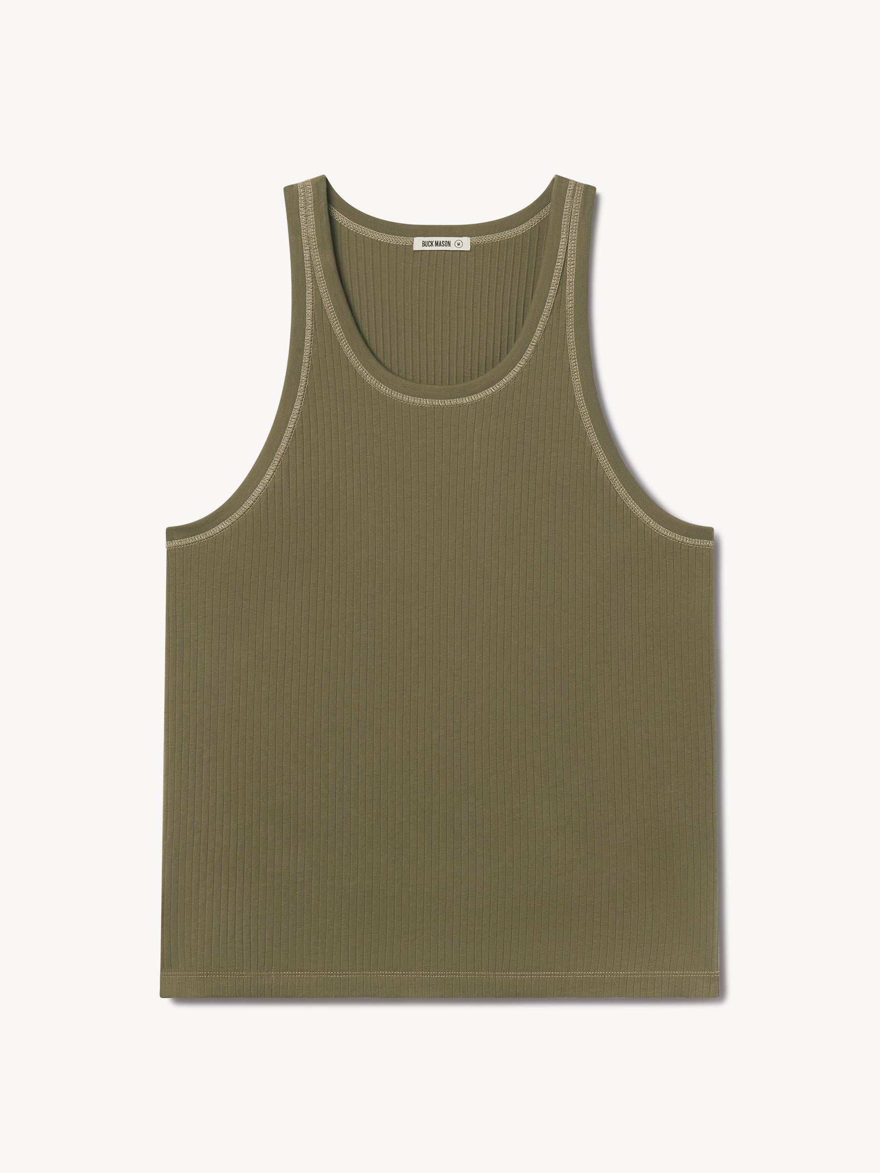 Olive Slingshot Cotton Tank