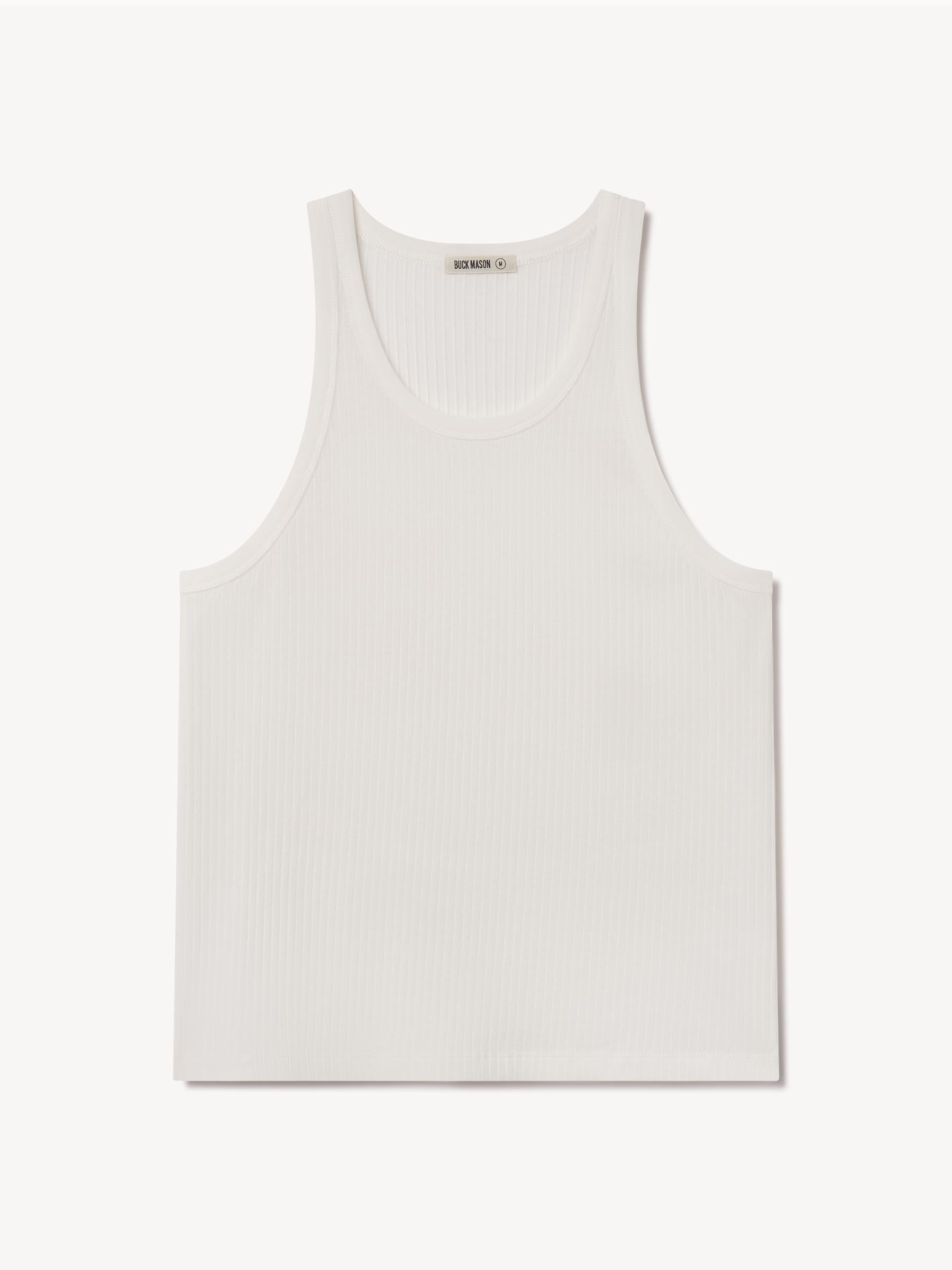 White Slingshot Cotton Tank