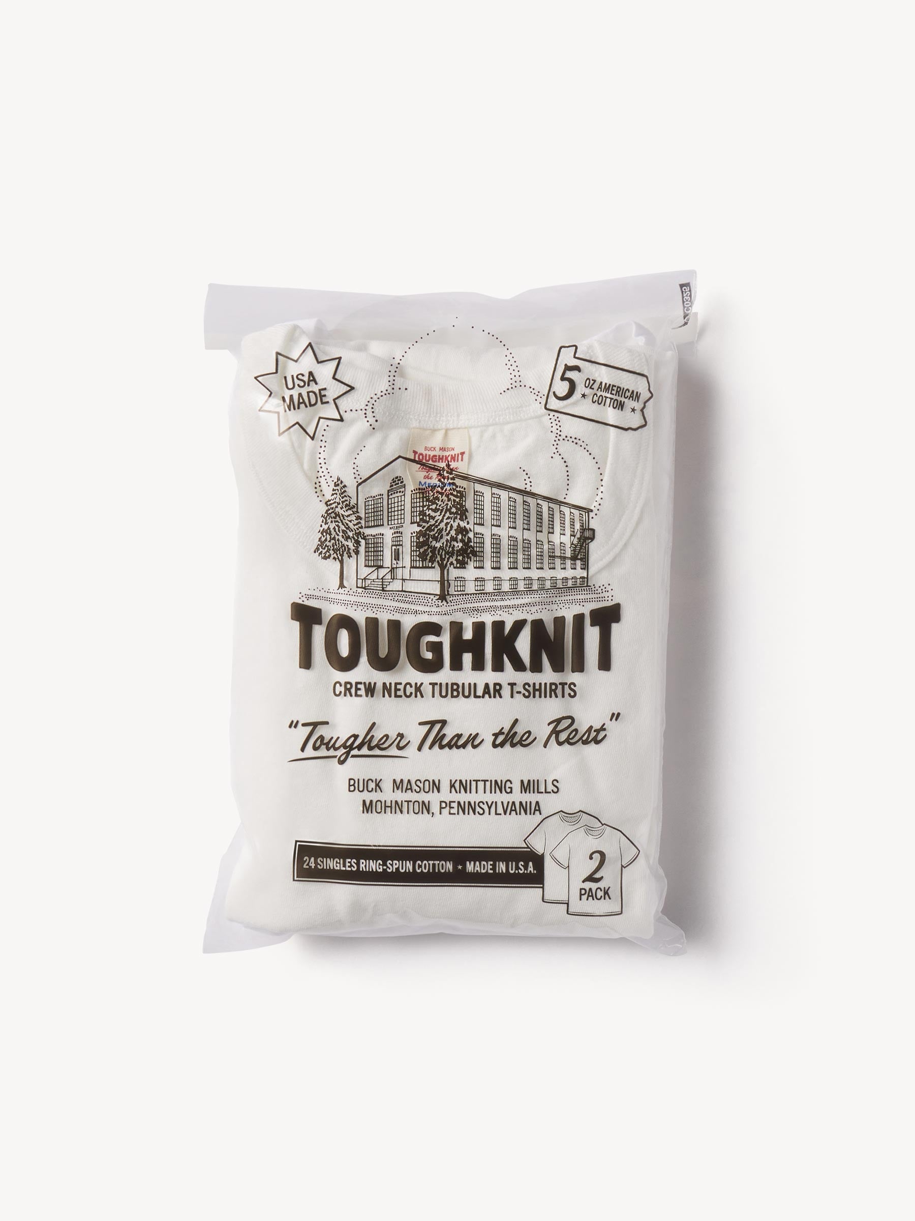 White Toughknit Tubular Tee 2-Pack