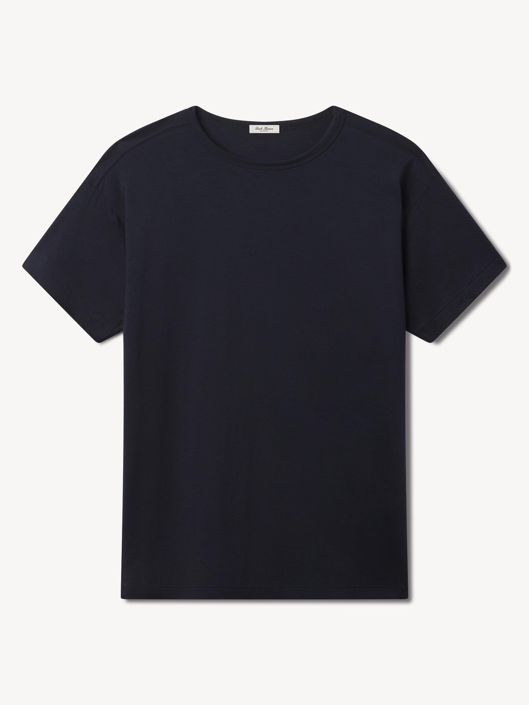Dress Navy Japanese Cool Cashmere Knit Tee