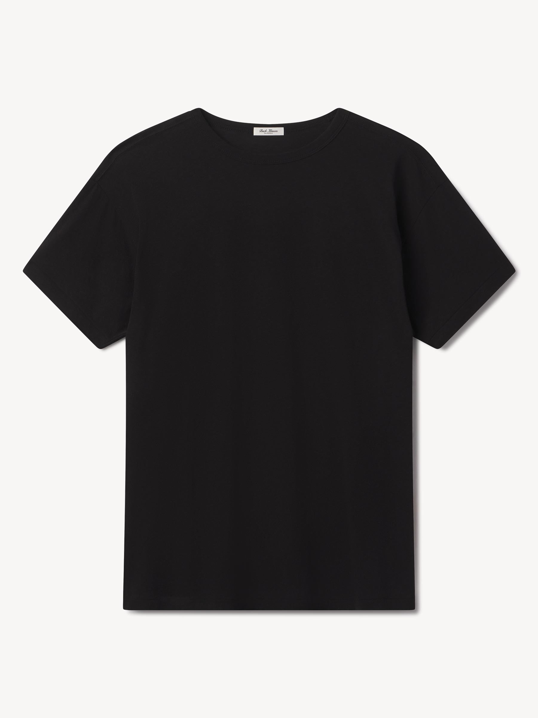 Black Japanese De-Luxe Cotton Linen Knit Tee
