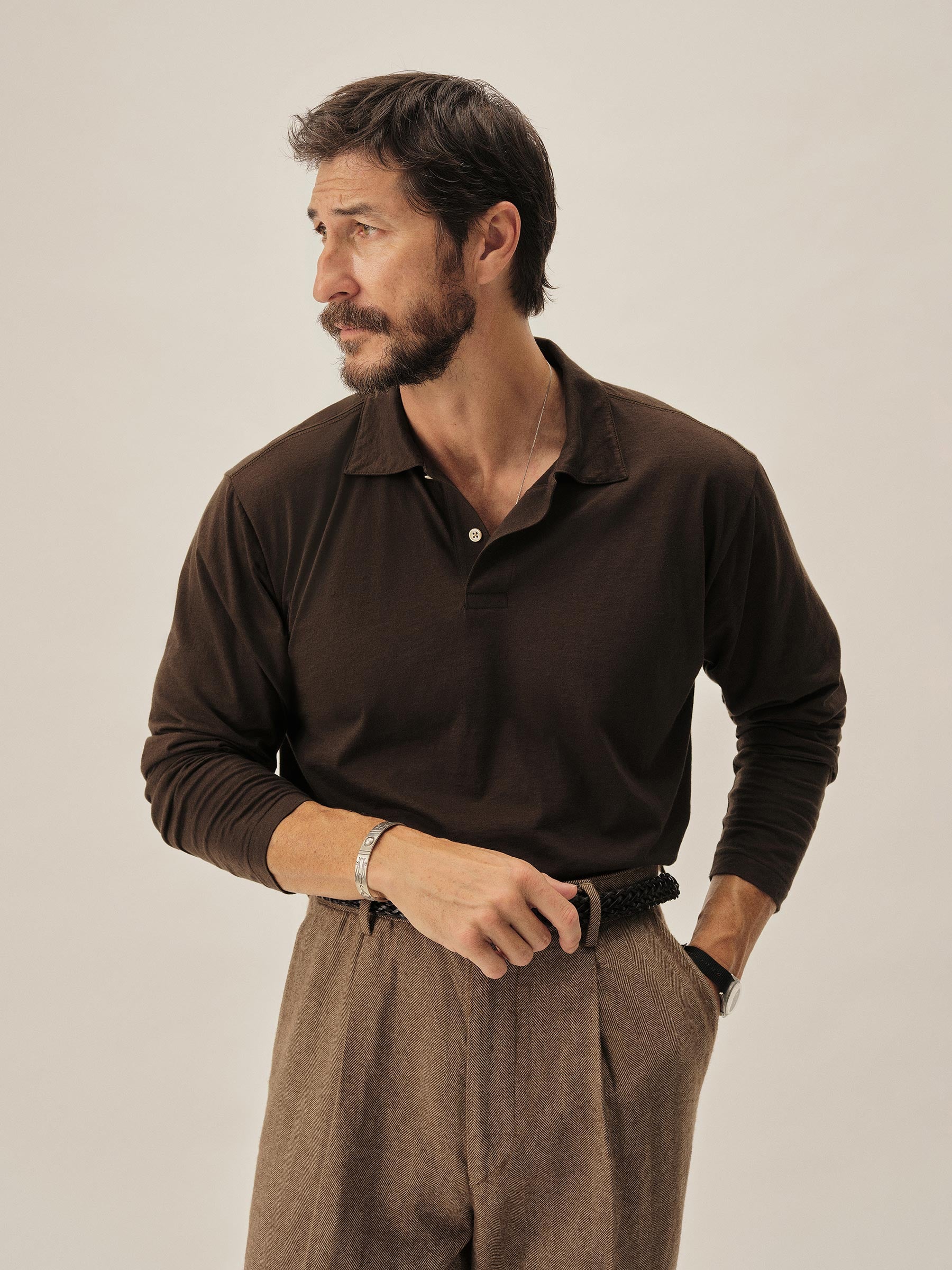 Alternative view of Arabica Japanese Cool Cashmere L/S Knit Polo