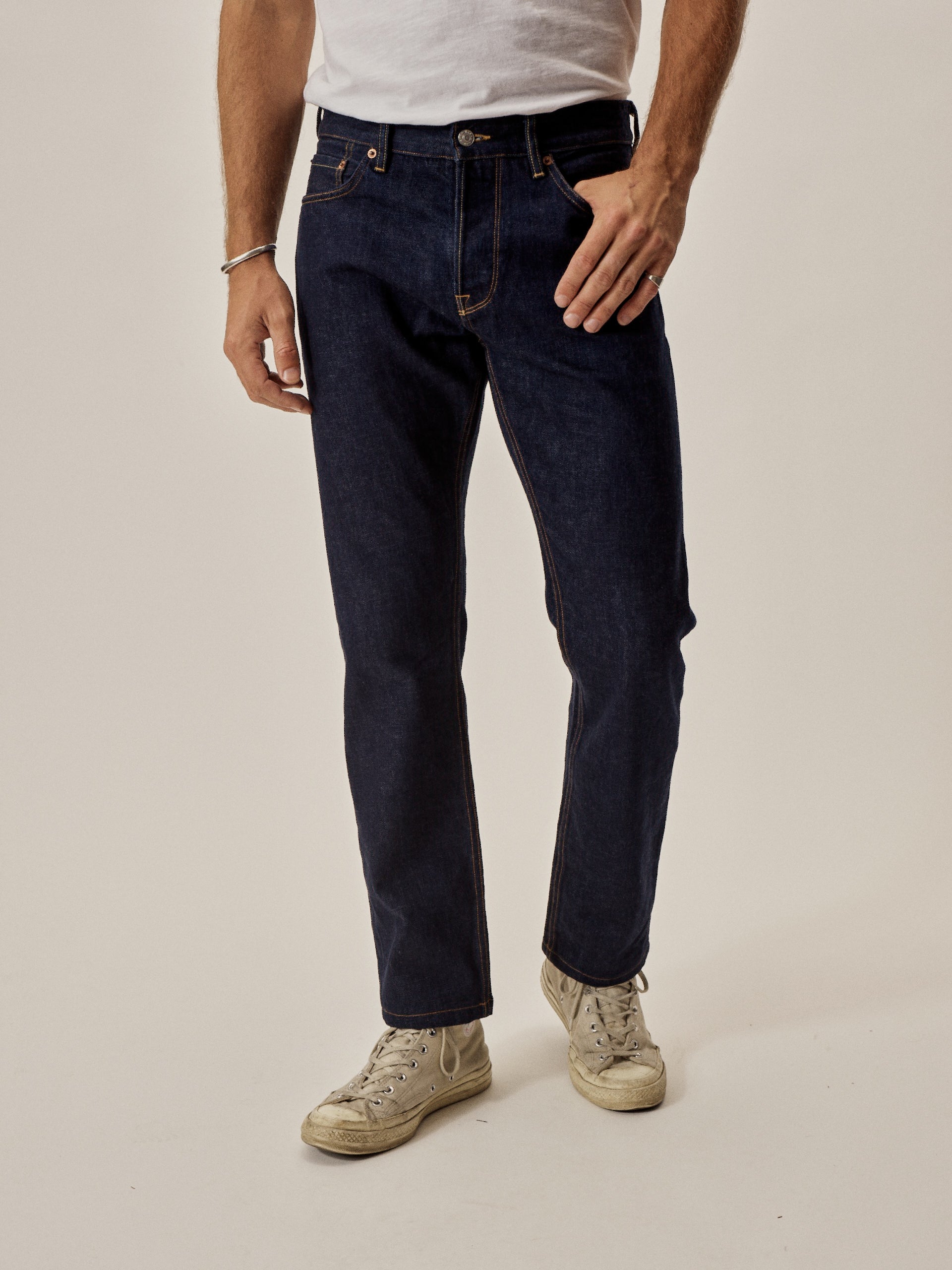 Alternative view of D010 Dark Wash Japanese Selvedge Ford Standard Jean