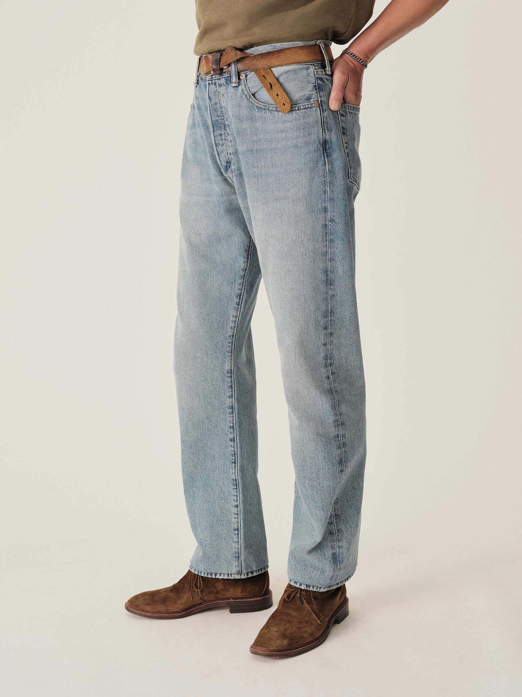 Alternative view of L043 Japanese Denim Full Saddle Jean