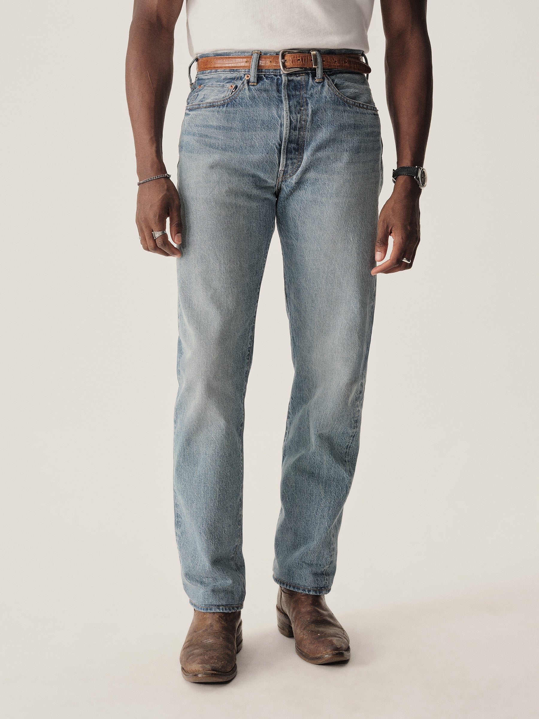 Alternative view of L035 Japanese Loomstate Selvedge Cowboy Jean