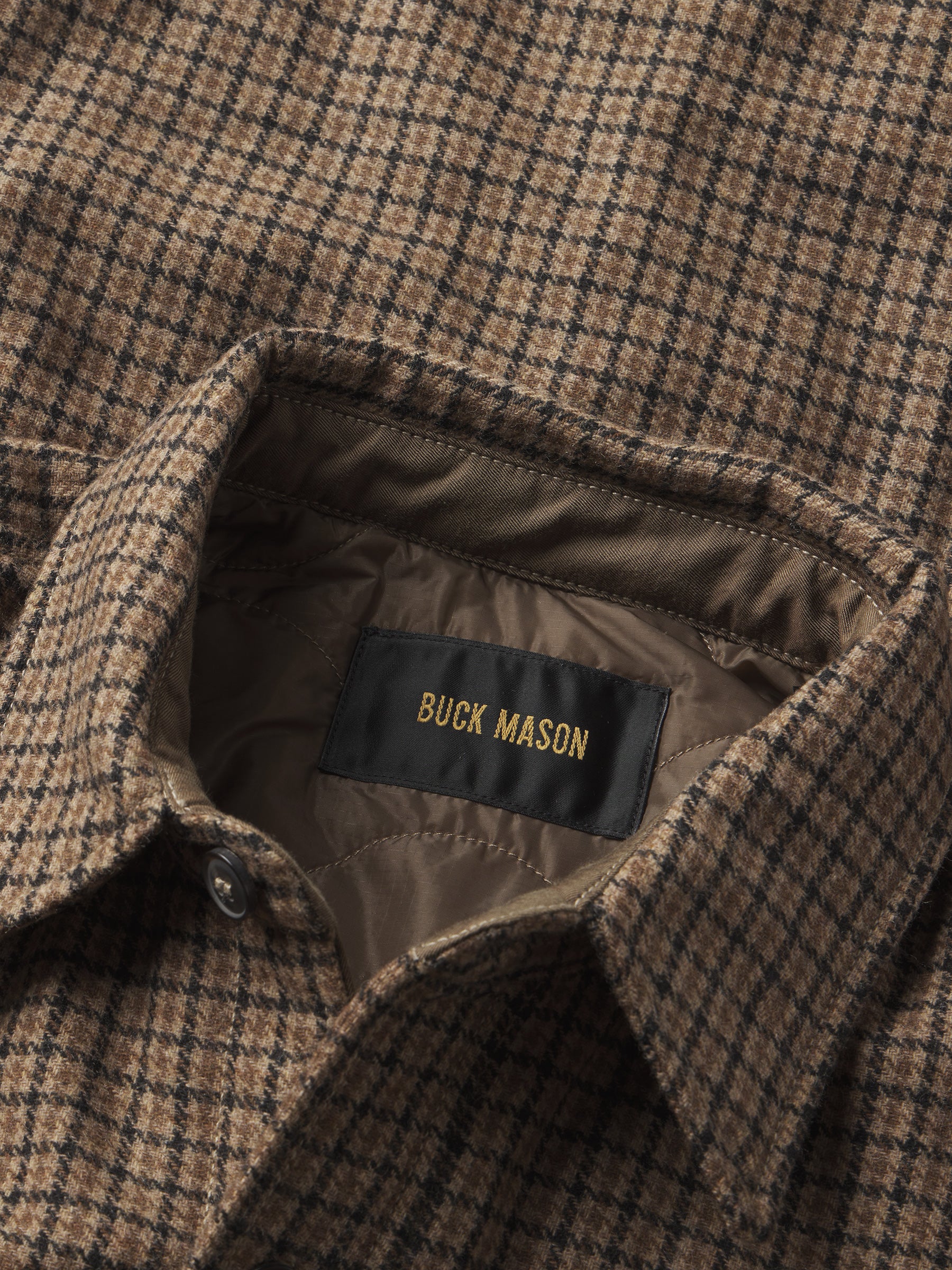 Alternative view of Golden Brown Gun Club Check Wool Plaid CPO Jacket