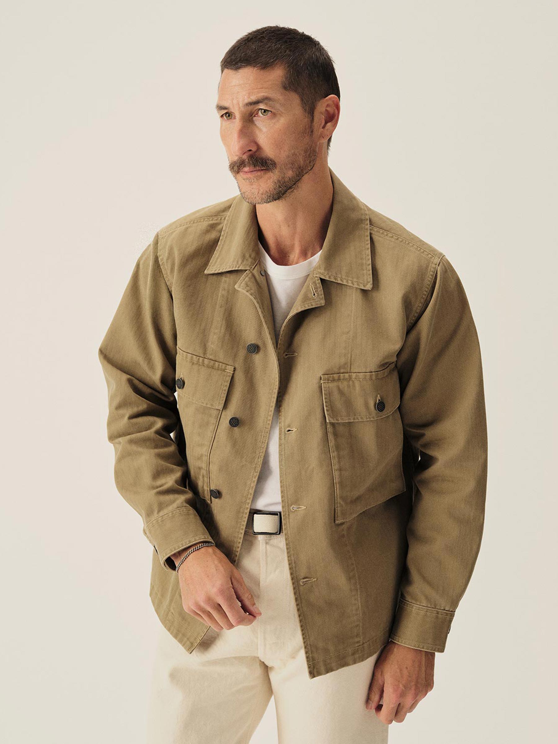 Alternative view of Marshland Omaha Flyweight HBT P-43 Fatigue Jacket