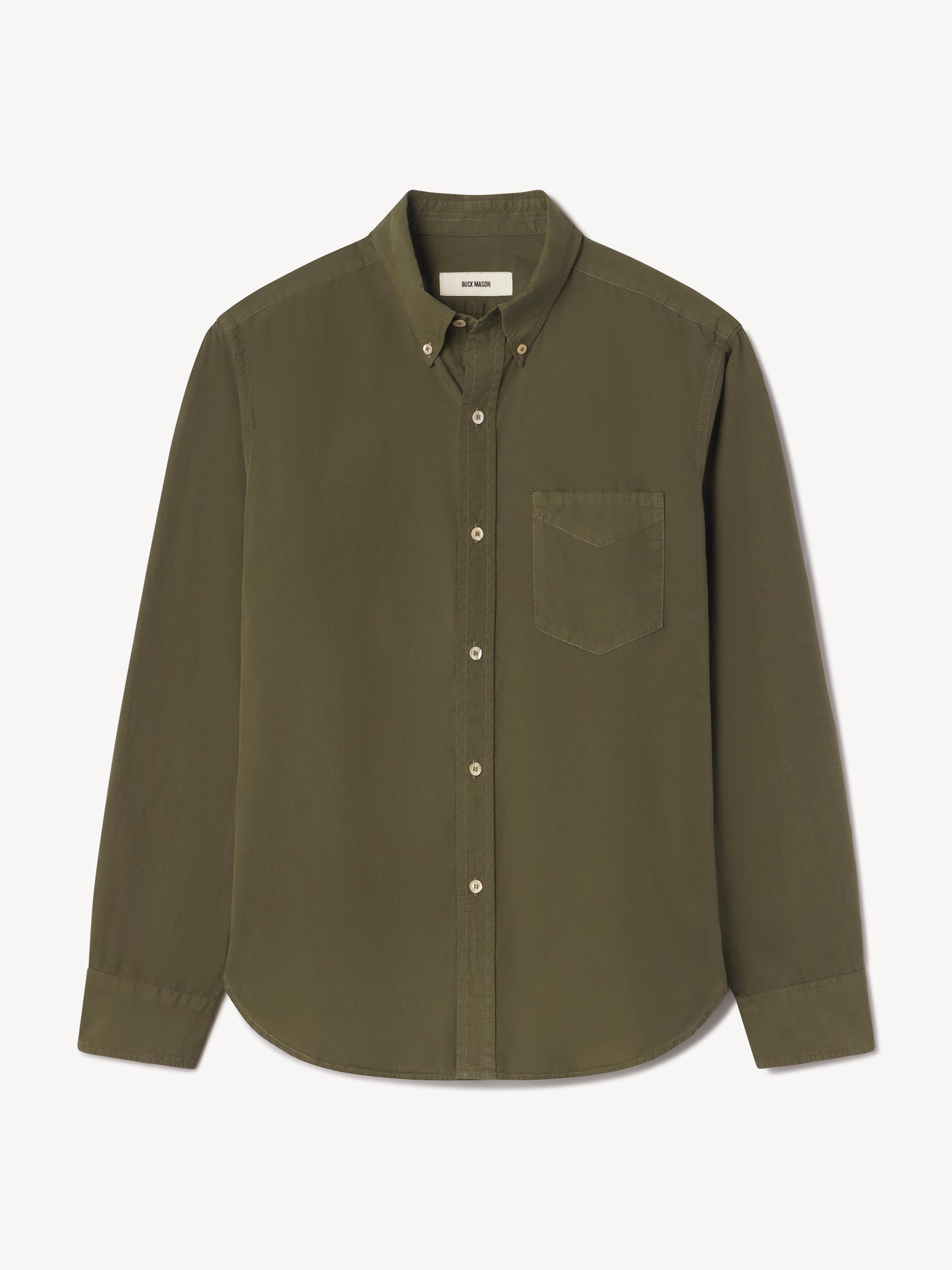 Dark Olive Skyline Poplin One Pocket BD Shirt