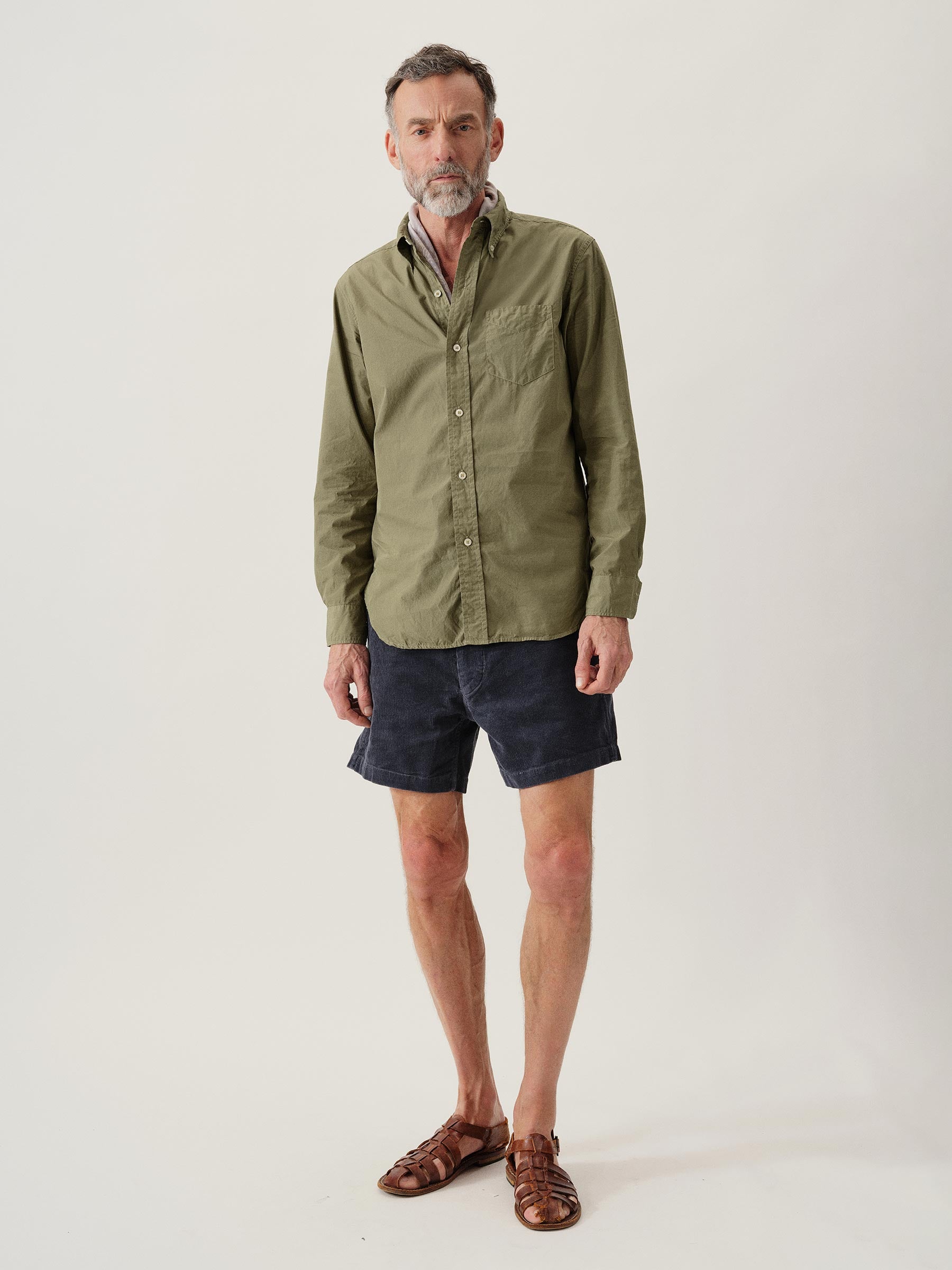 Alternative view of Olive Skyline Poplin One Pocket BD Shirt