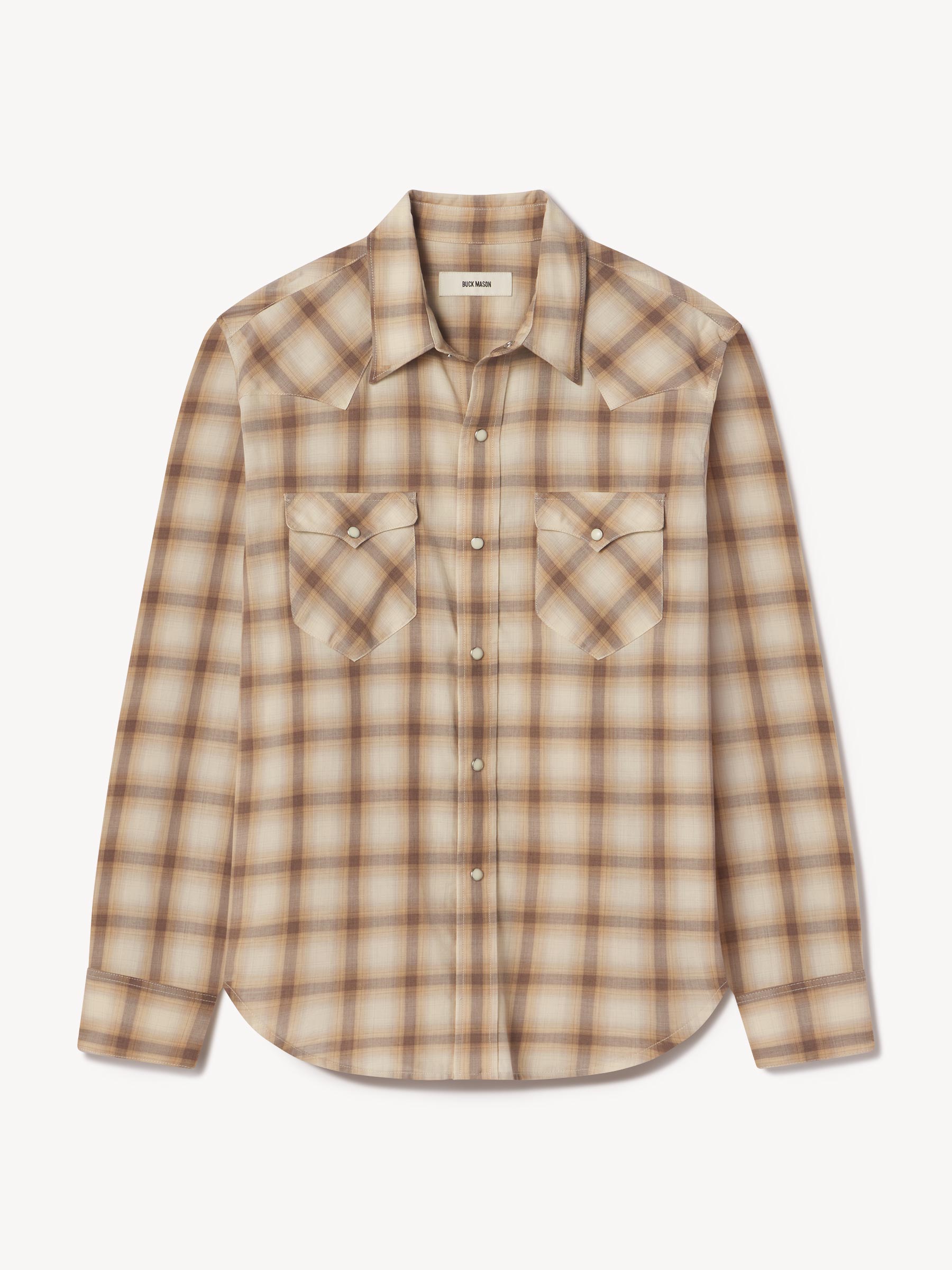 Brown Plaid Ombre Palomino Western Shirt