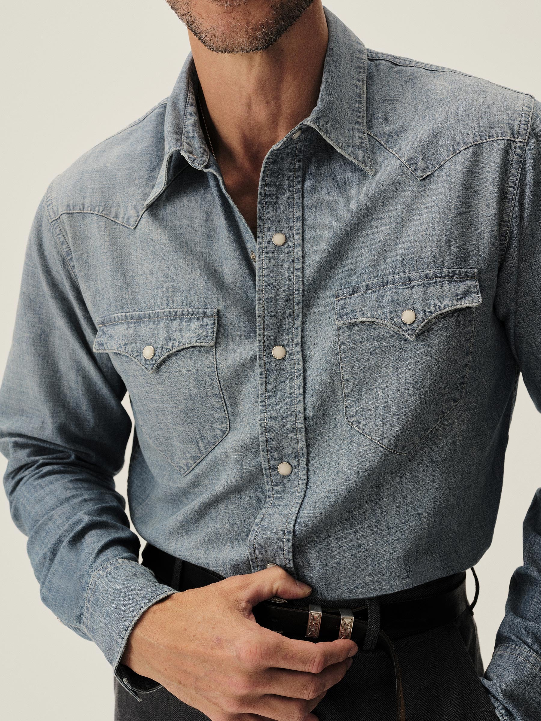 M046 Japanese Chambray Western Shirt