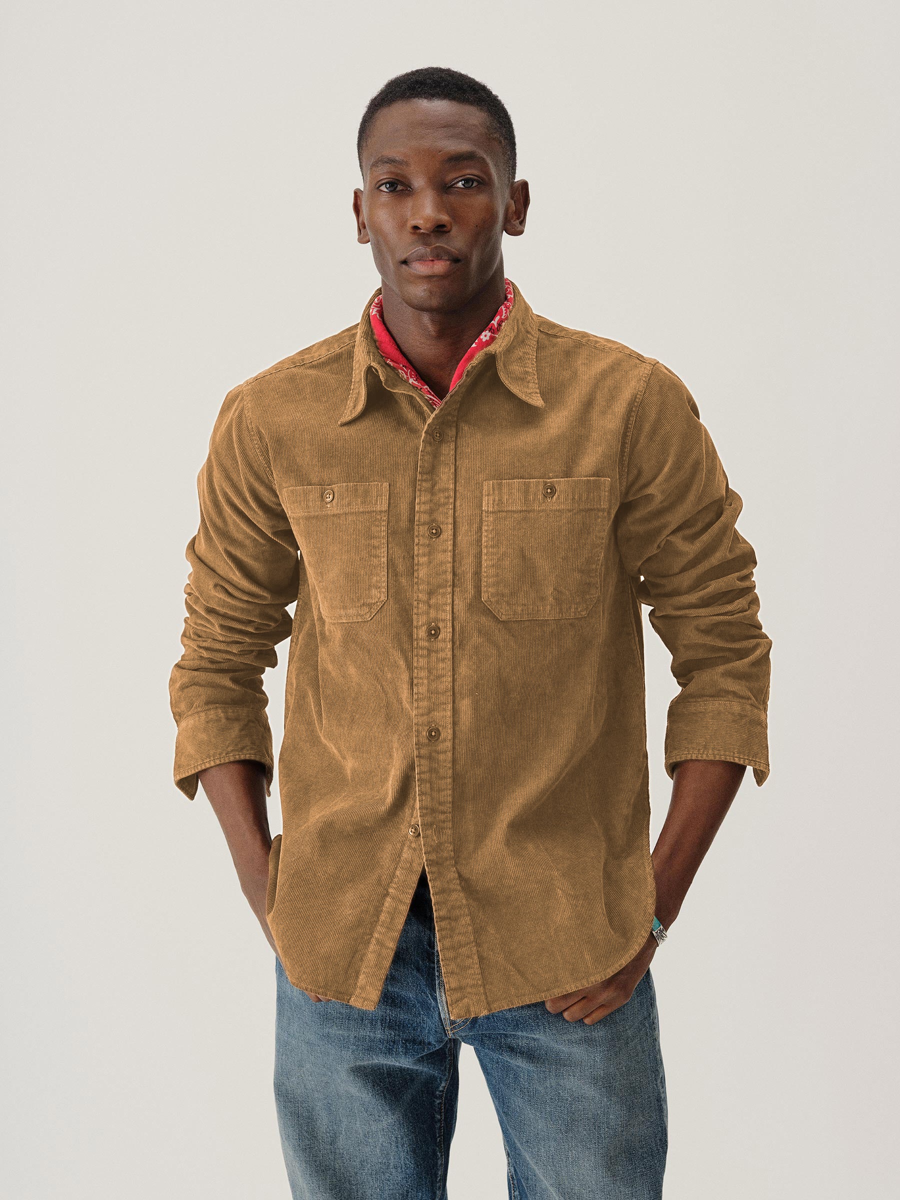 Alternative view of Antler Craftsman Corduroy Station Workshirt