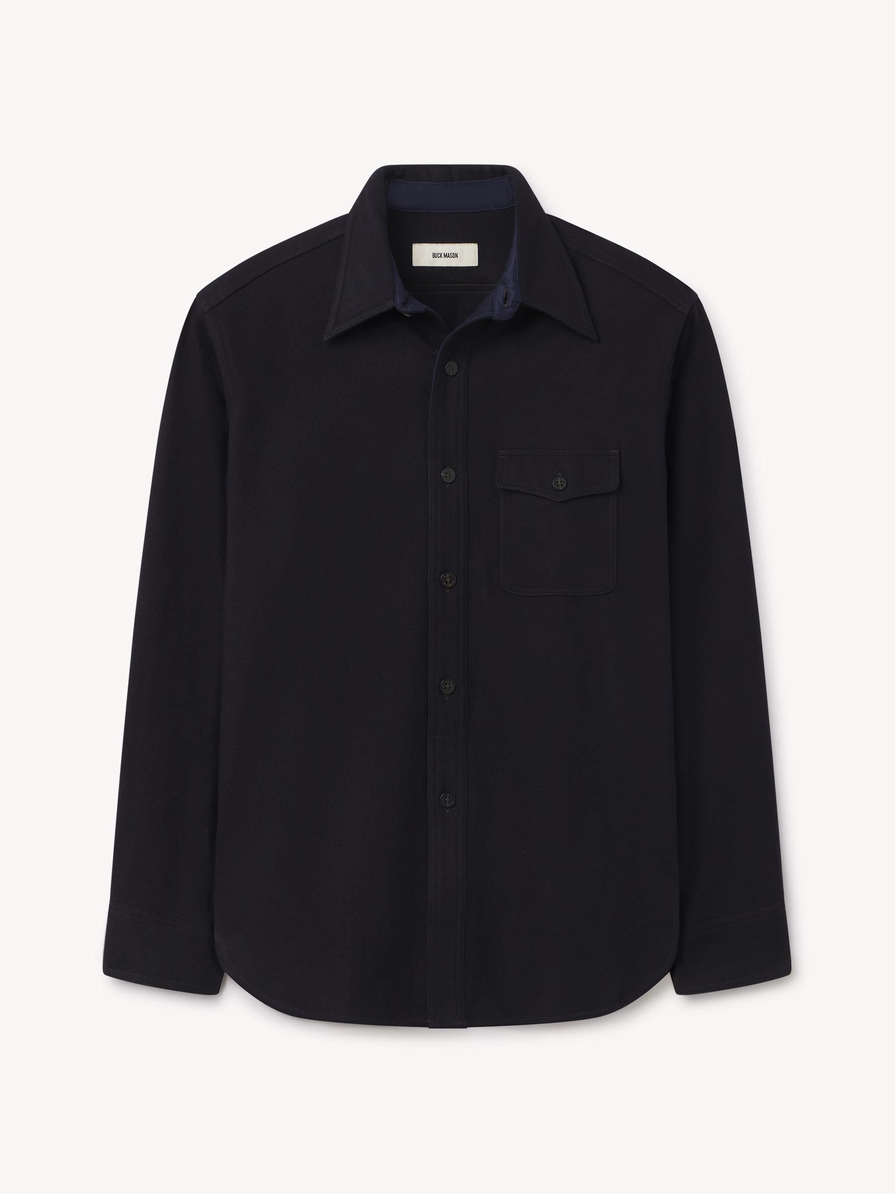 Dark Navy Felted Flannel Cpo Shirt