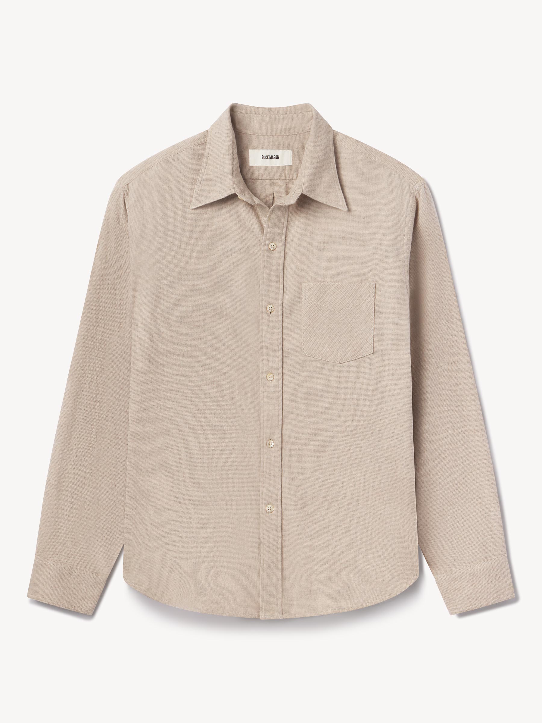 Oatmeal Heather Nailhead Pacific Twill Flannel Bd Shirt