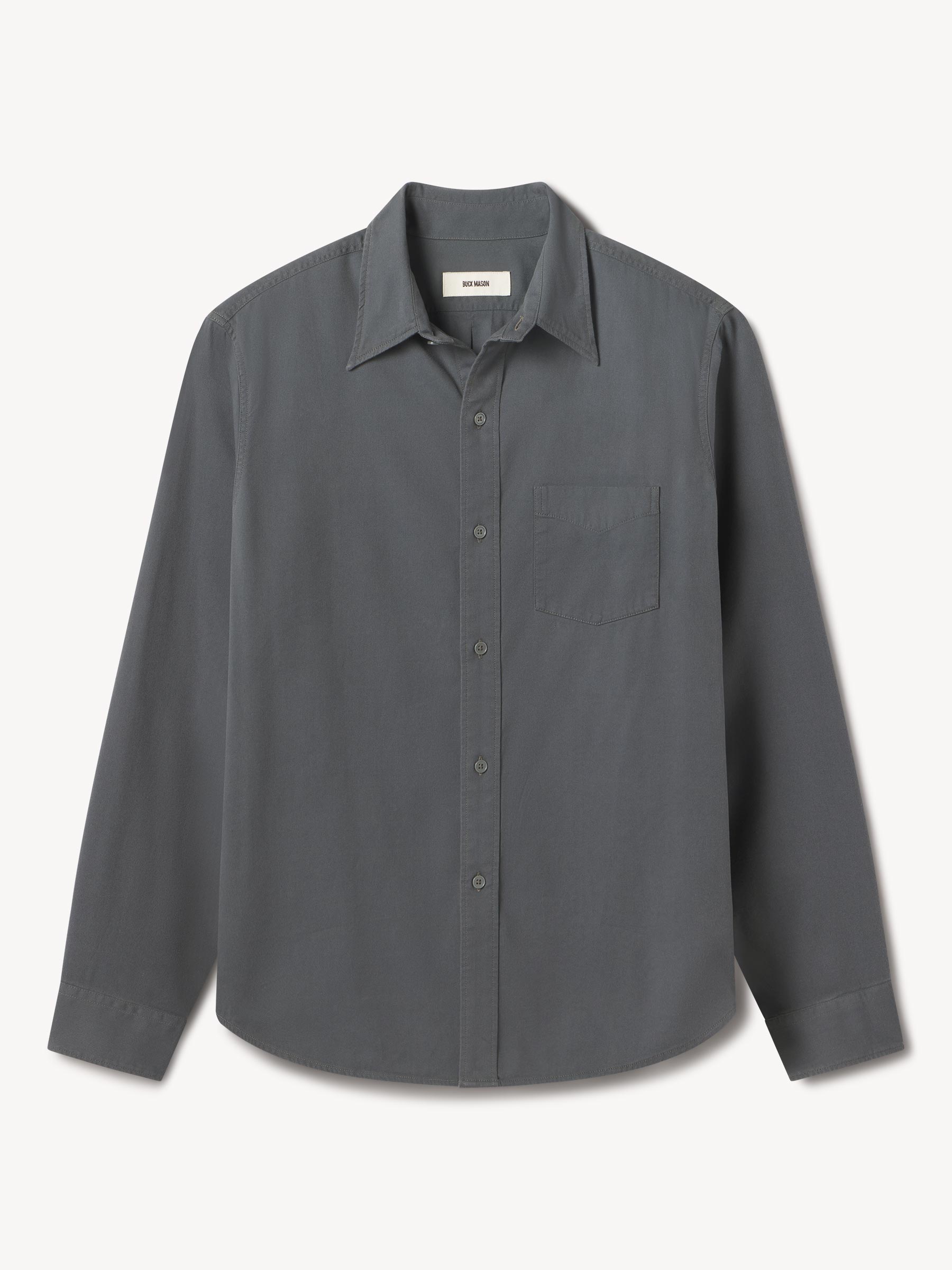 Klamath Blue Draped Twill One Pocket Shirt