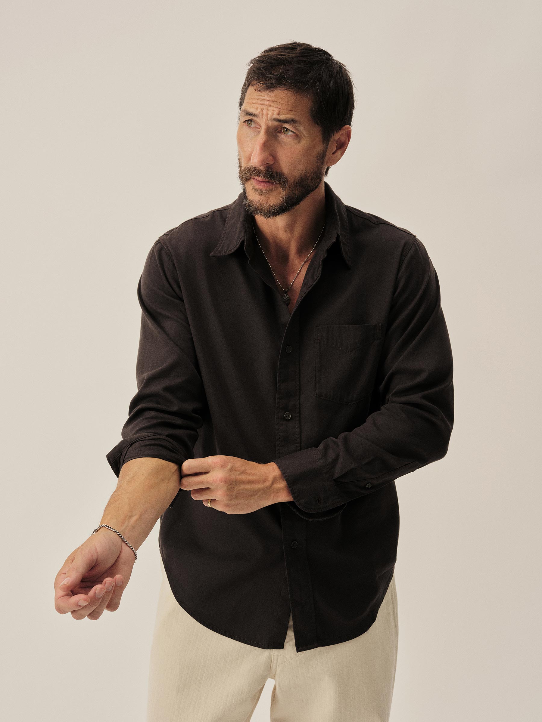Alternative view of Ironwood Draped Twill One Pocket Shirt