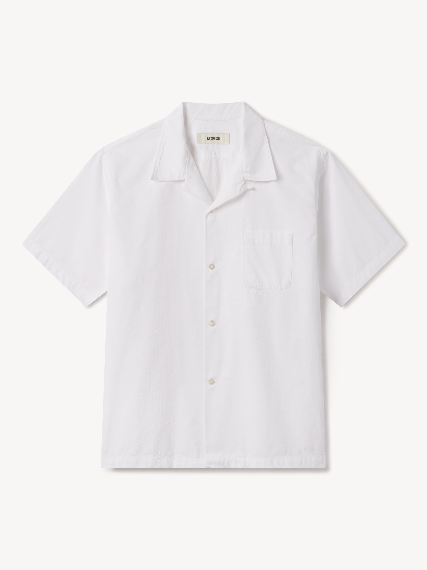 White Sodapop Seersucker Camp Shirt