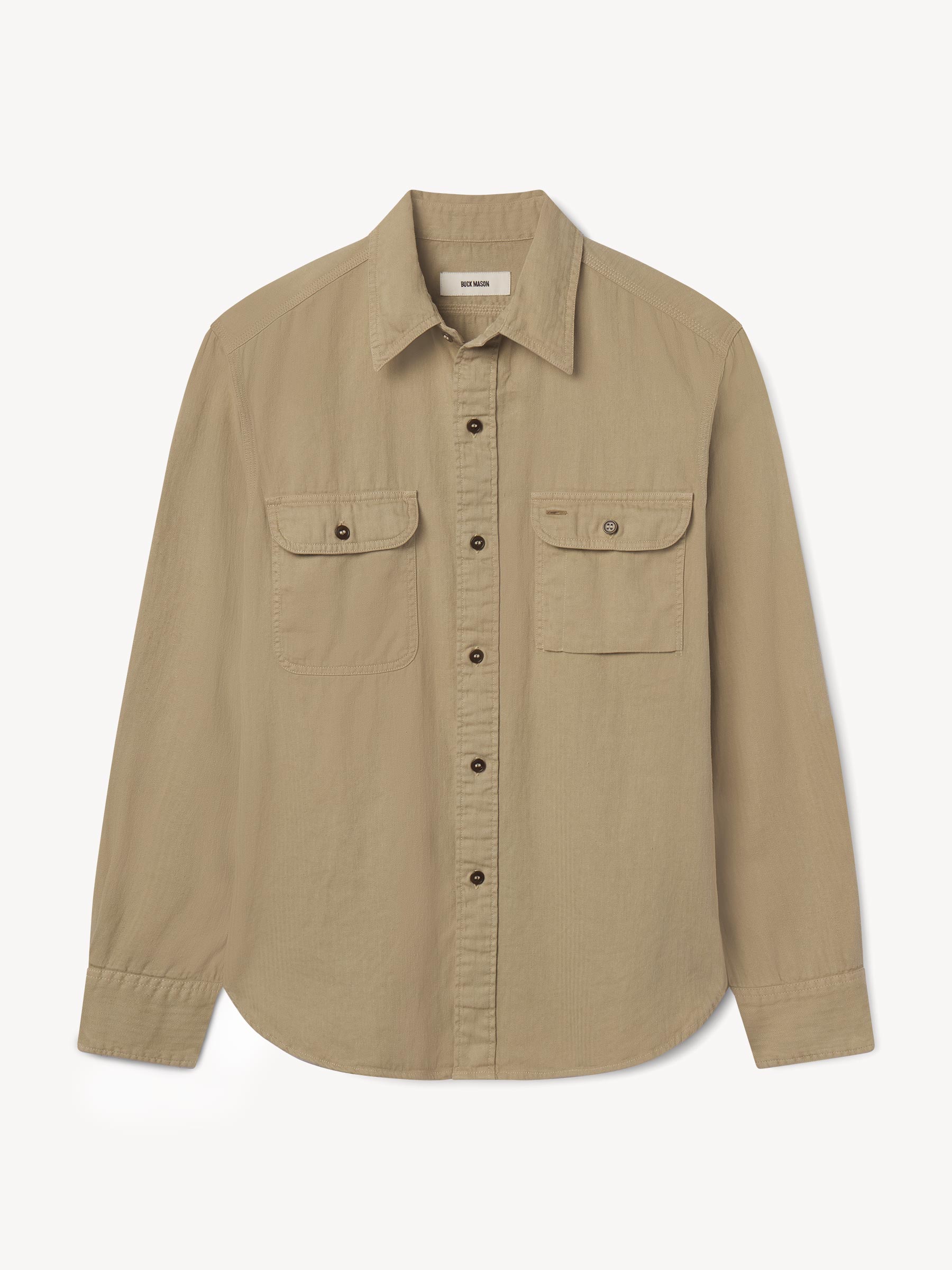 Light Khaki Hemp HBT Soft Pack Station Shirt