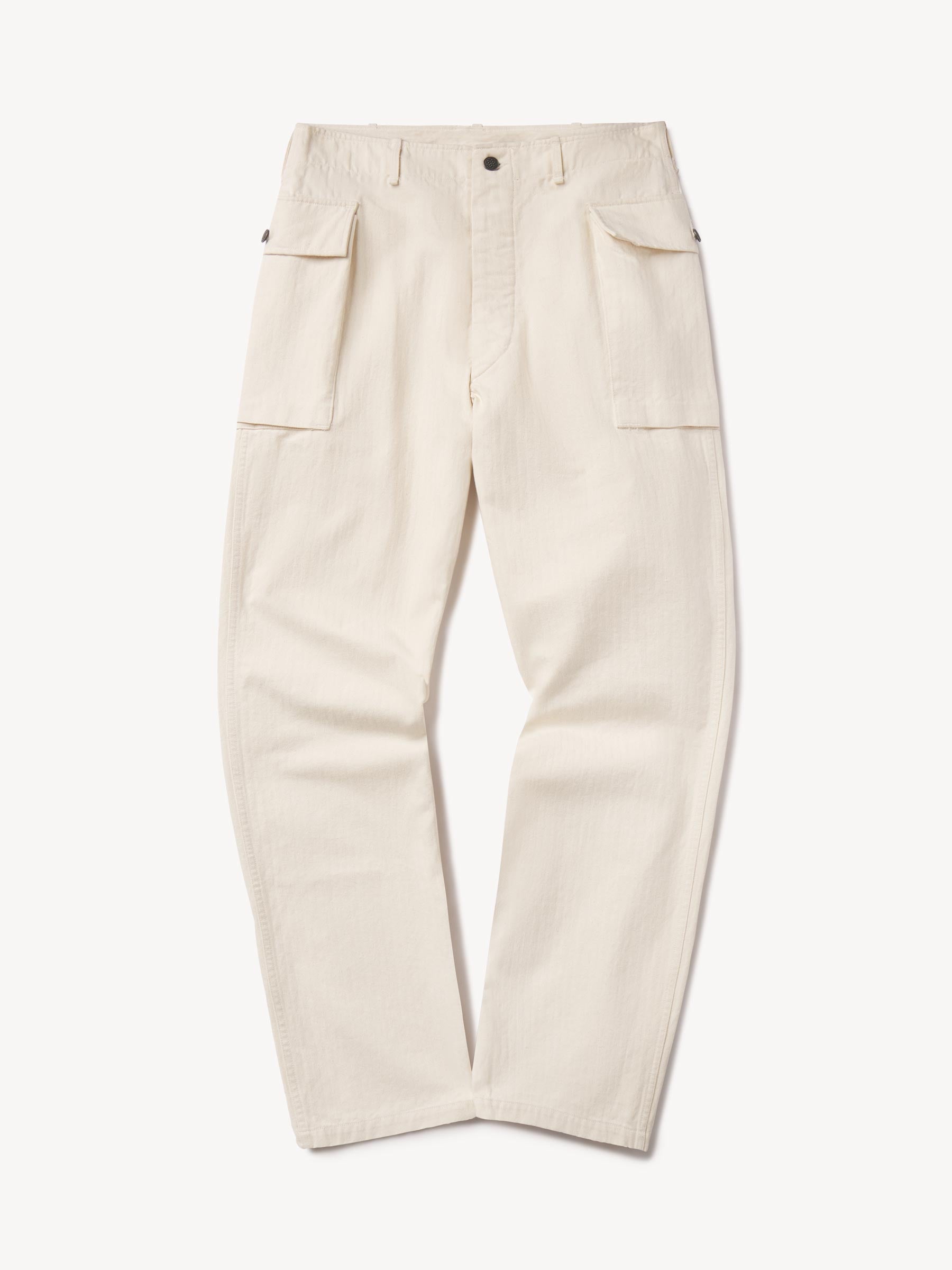 Seeded Natural Omaha Flyweight HBT P-43 Cargo Pant