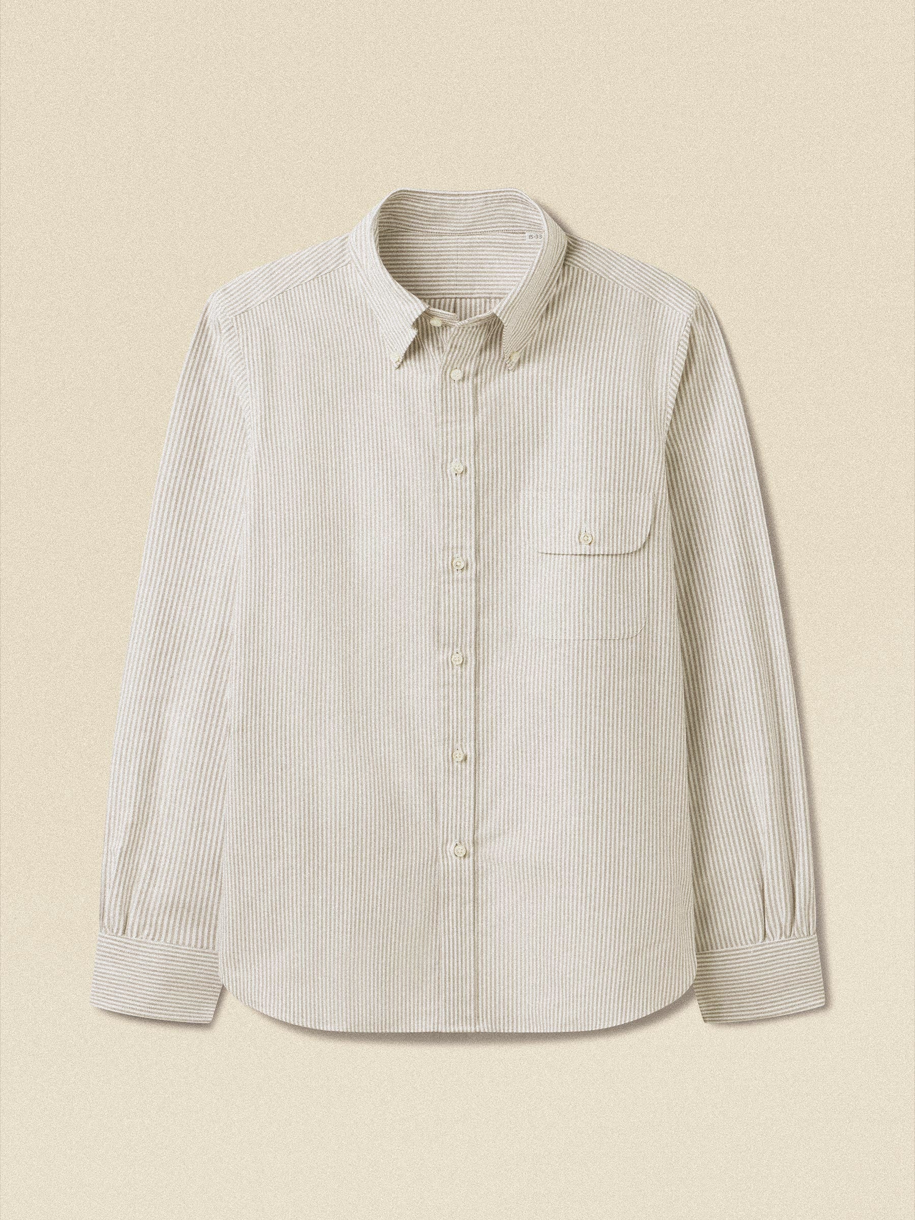 Alternative view of Brown/White Stripe Bryceland's X Buck Mason Perfect OCBD Shirt